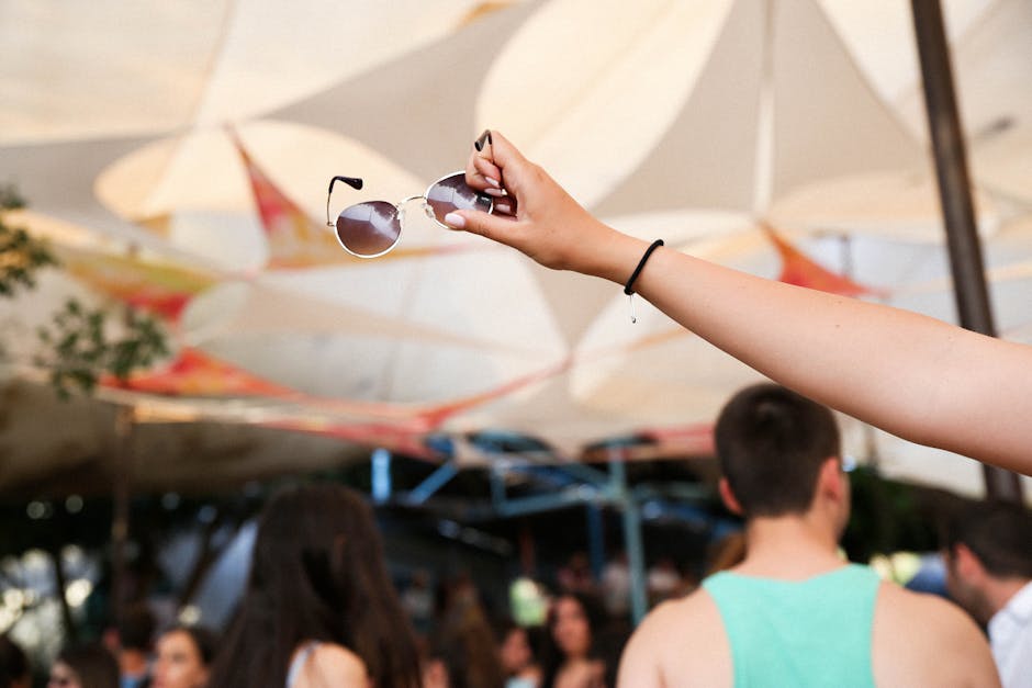Stylish festival-goers in summer outfits at a UK music festival in 2026
