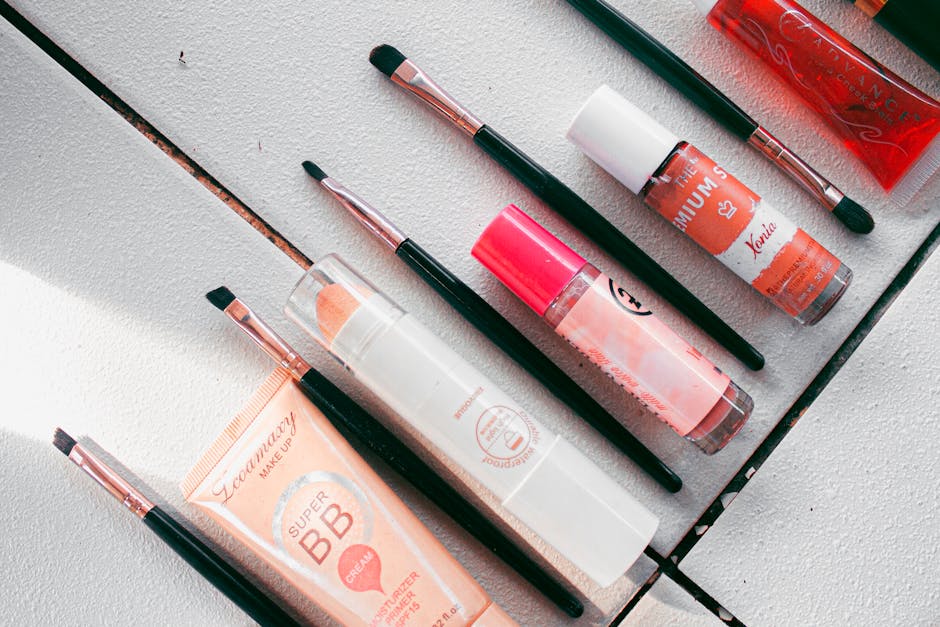 Summer skincare routine products including SPF, serum and lightweight moisturiser arranged on a bright surface