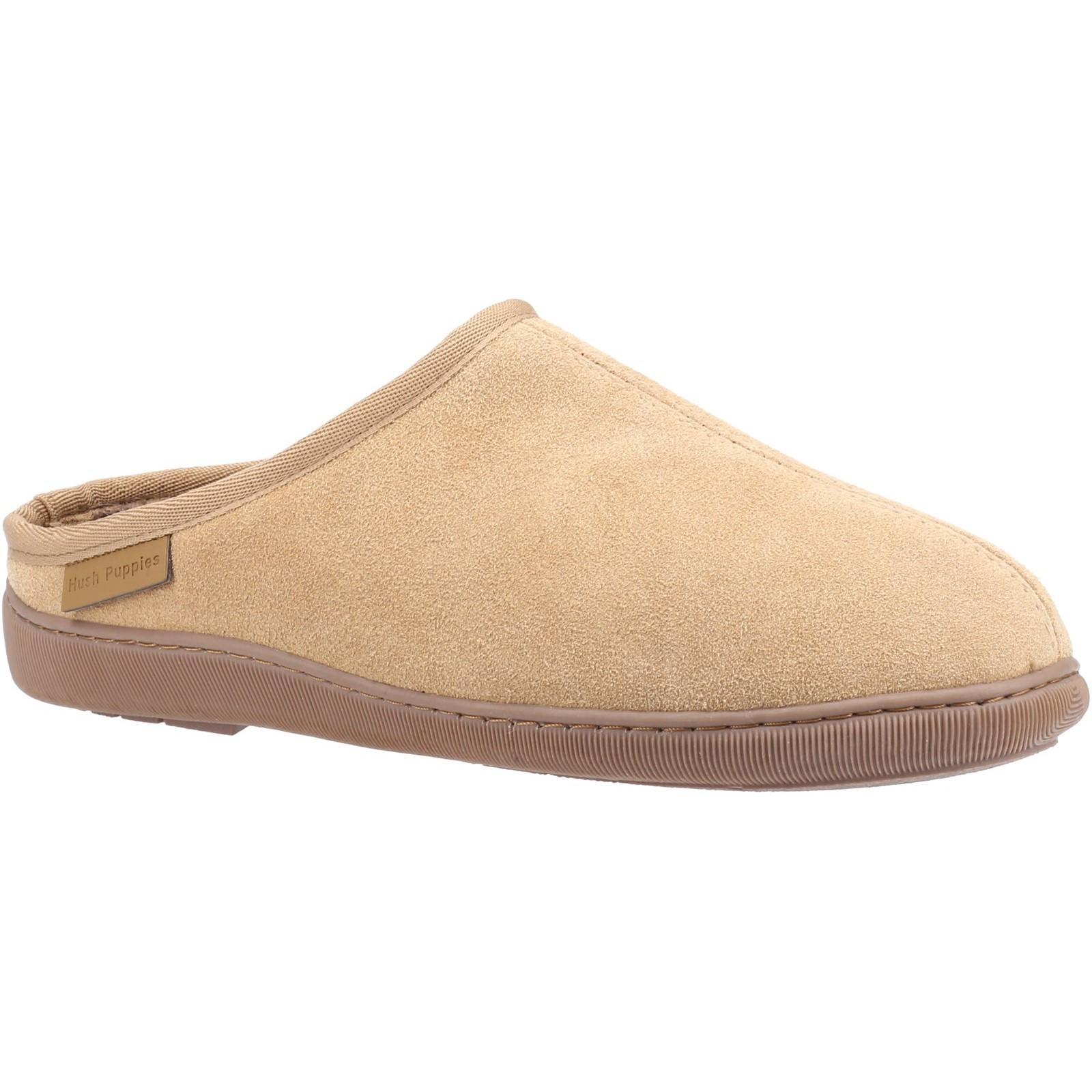 Hush Puppies Herren Hausschuh „Ashton“ – Wildleder, Mit Memory-Foam & Kunstfell-Futter