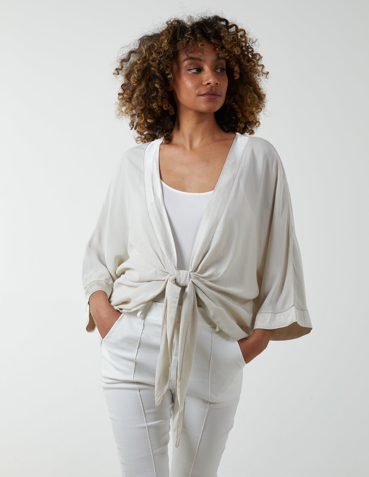 Print Top Tie Knot Hem main image 1
