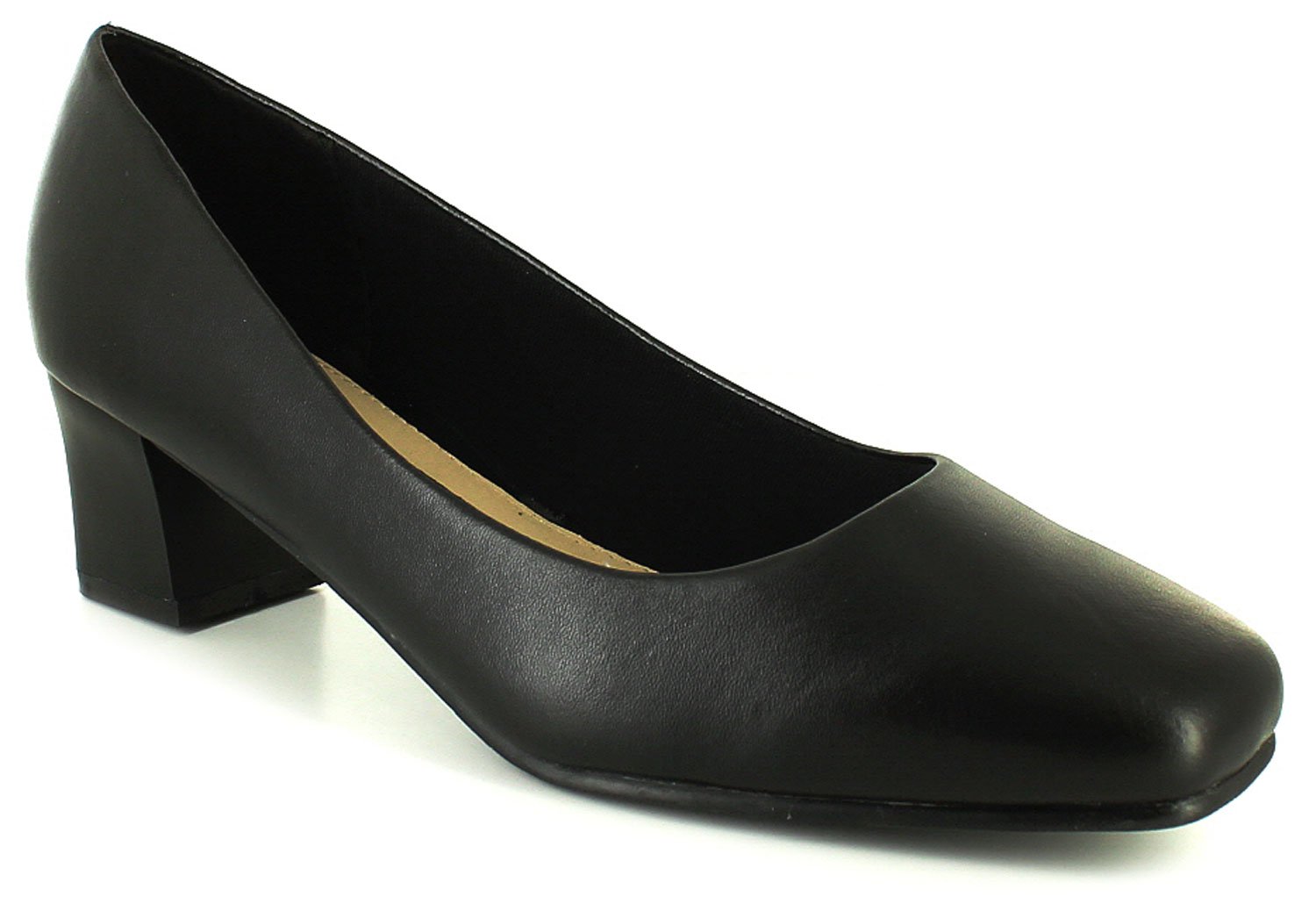 New Womens Ladies Wide Fitting Court Shoes. 4.5Cm Heel