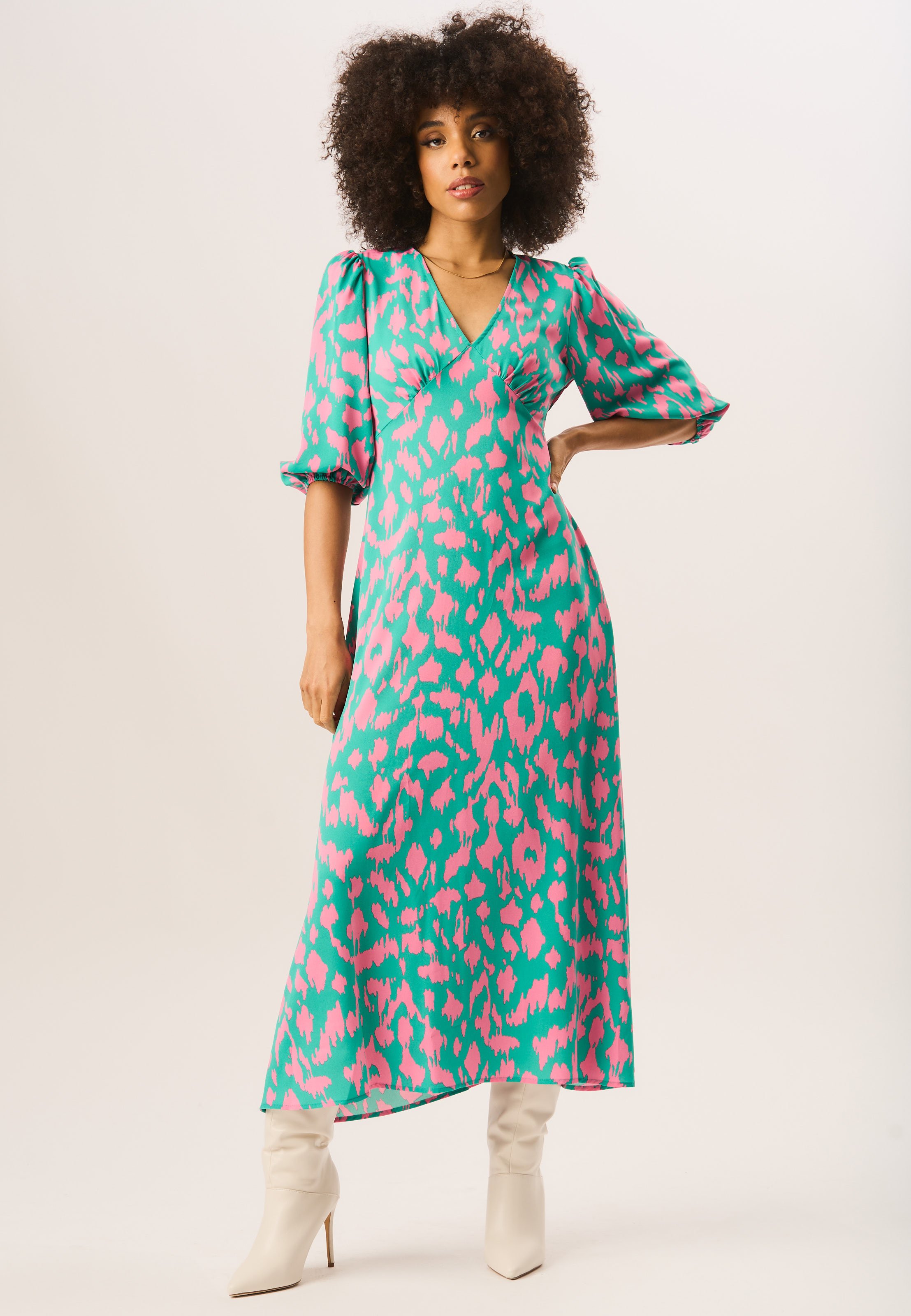 Fashion union animal top print shift midi dress