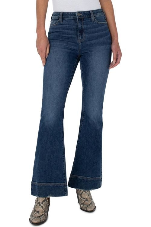 Zwarte Hoge Taille Flared Broek