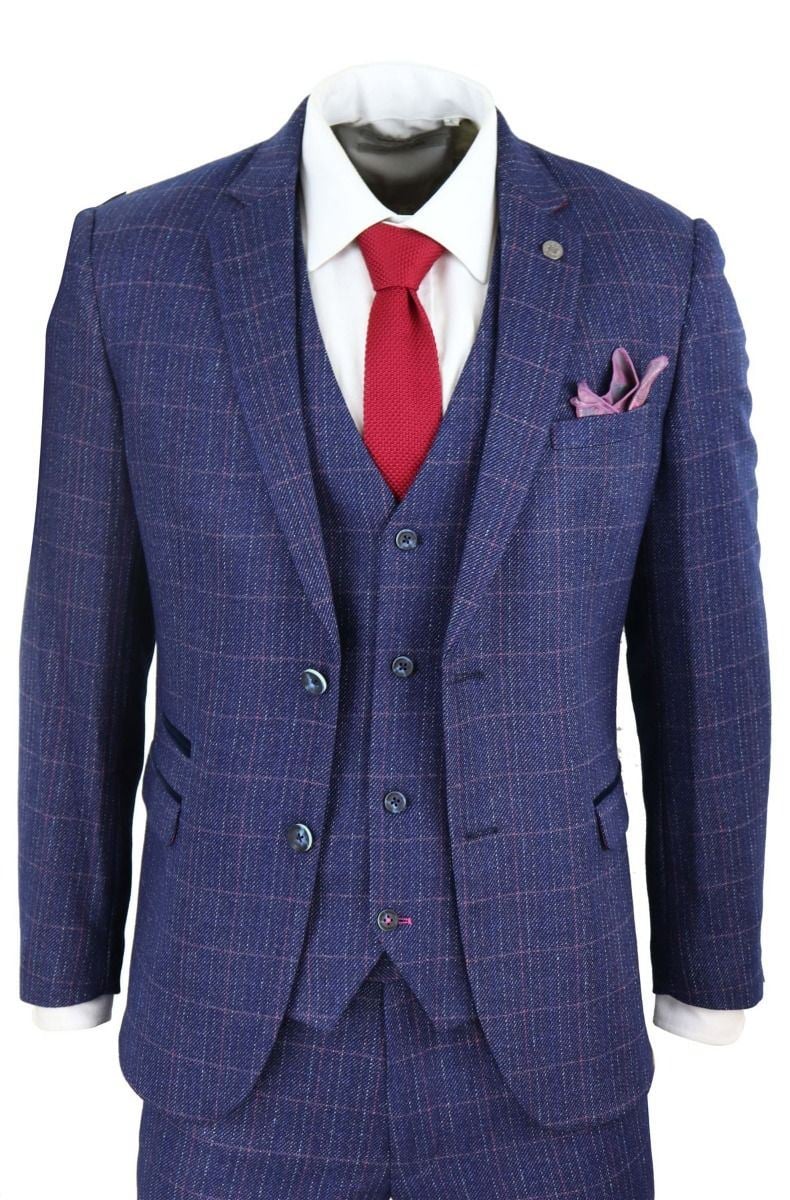 Tuikayoo Heren visgraat tweed pak vintage vest wol slanke pasvorm eindejaarsbal vest