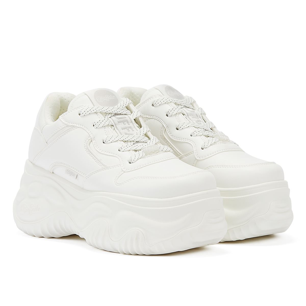 Buffalo white chunky platform trainers cheap