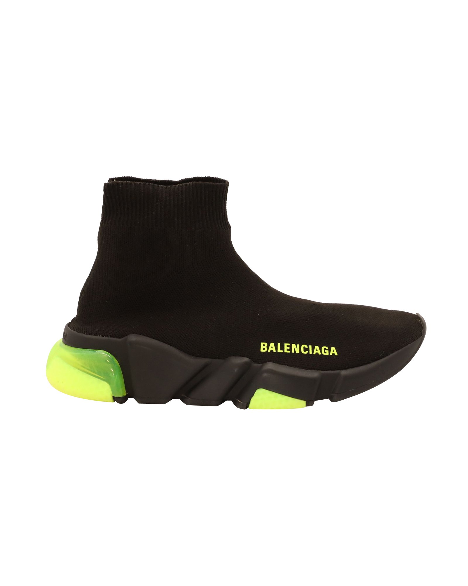 Balenciaga Speed Clear Sole Sneakers aus schwarzem Polyamid