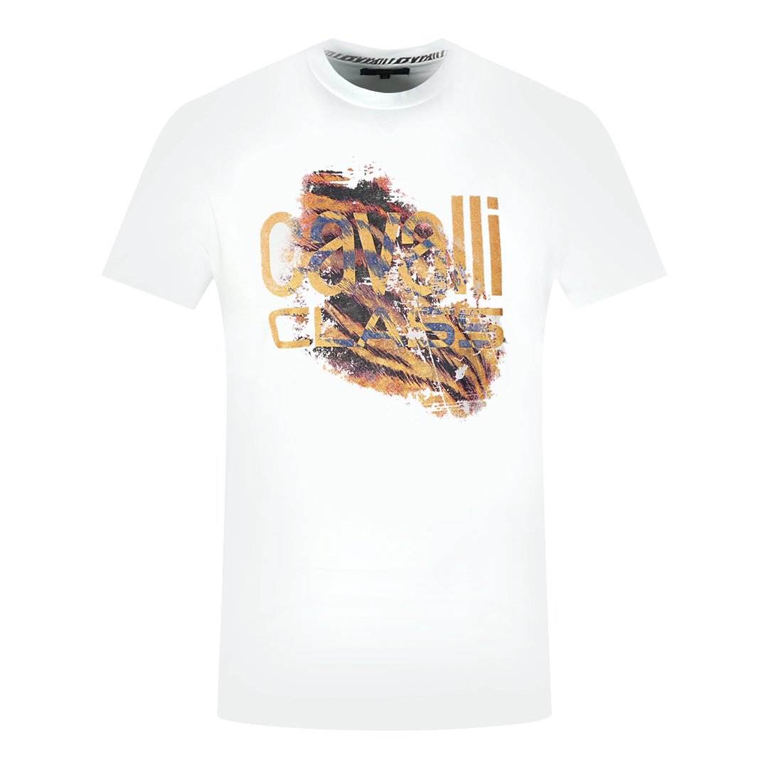 Cavalli Class Splintered Tiger Graphic Iris Blue Sweatshirt main image 0