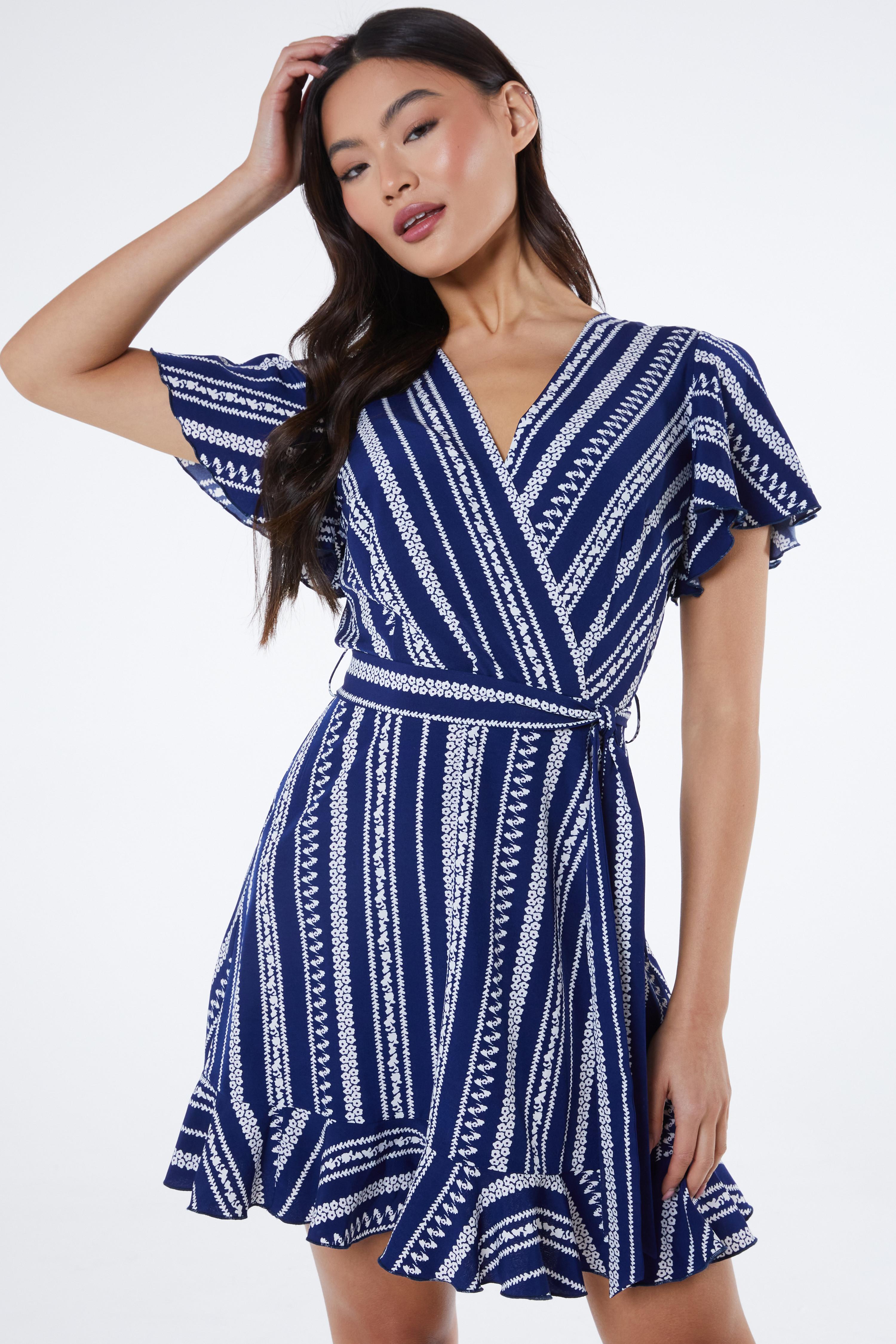 The Navy Stripe Mini Dress