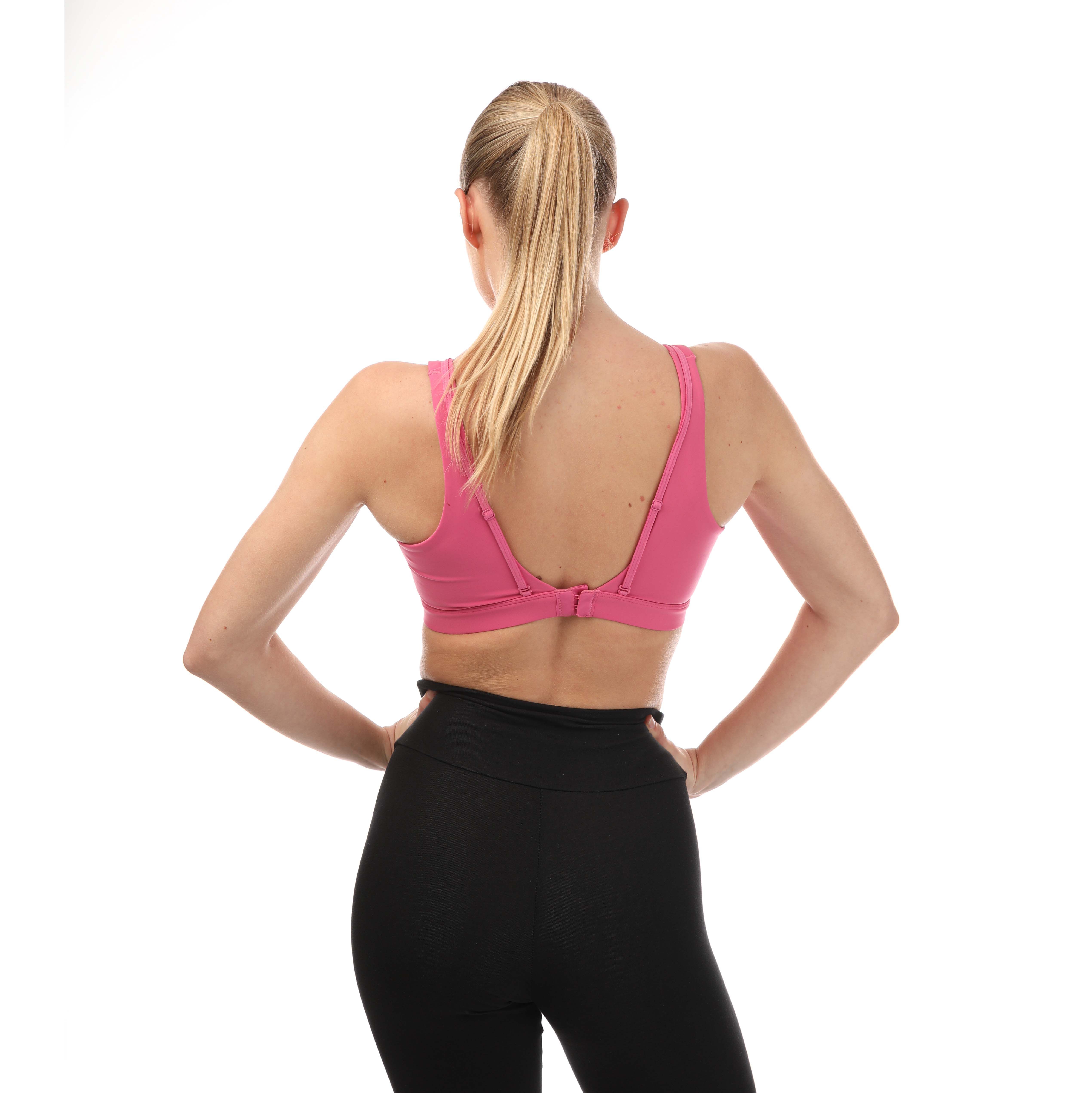 Women's adidas Power Impact Luxe Medium Support Bra in Pink