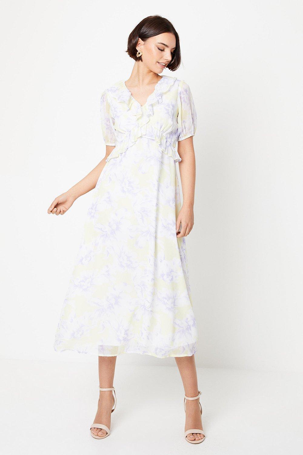 Chartreuse Strappy Midi Dress
