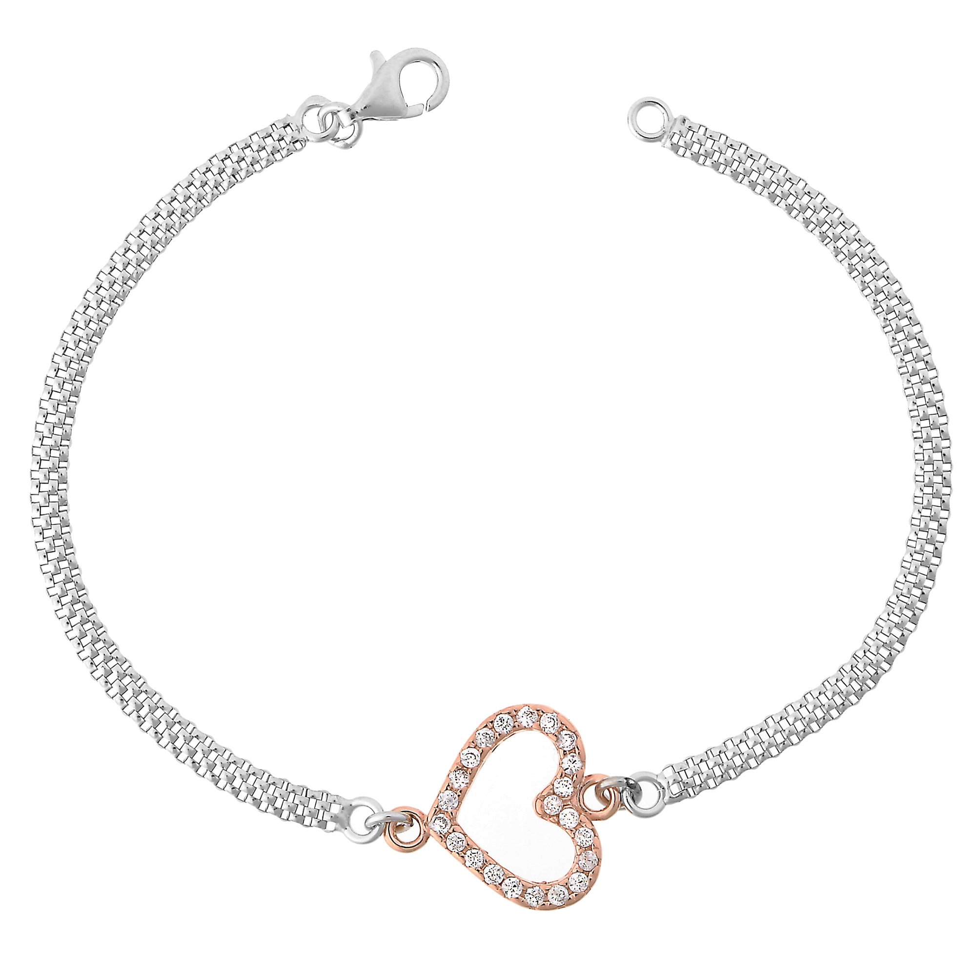 Bracciale Regolabile Orphelia Ladybird In Argento 925: Coccinella Con Zirconi, Gioiello Bambino/adulto