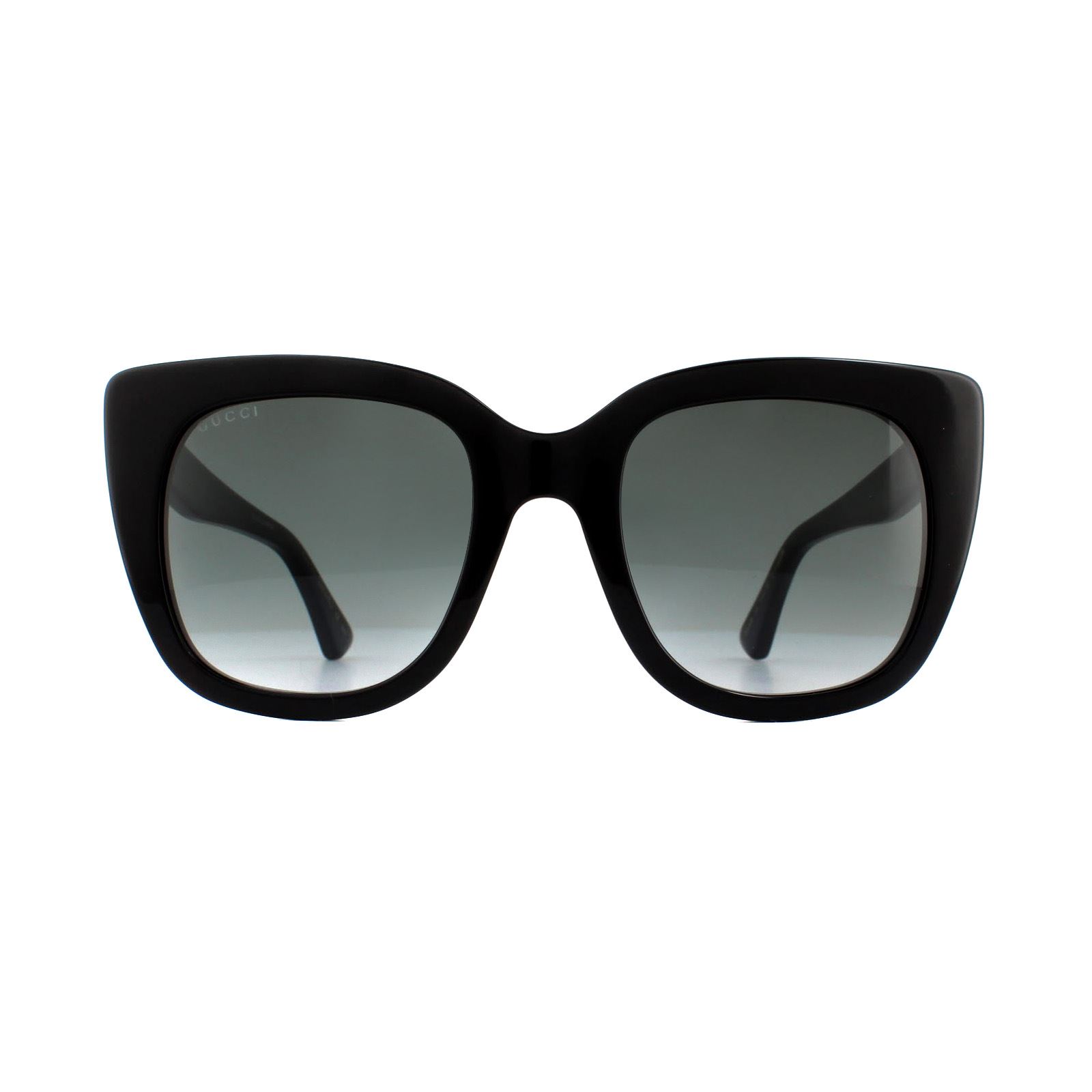 Gucci Cat Eye Womens Black Grey Gradient Sunglasses GG0163SN