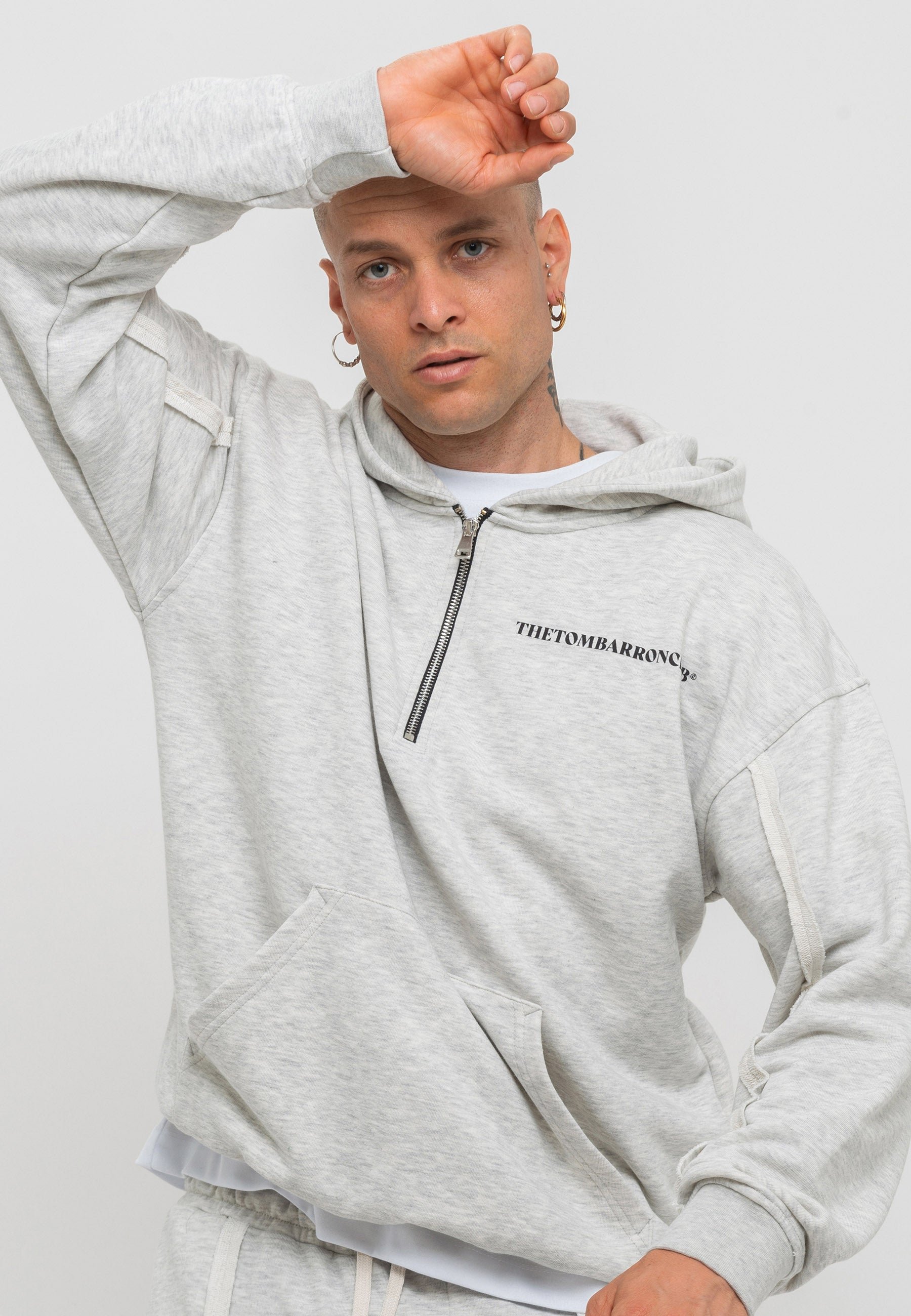 Tom Barron Men's Quarter Zip Casual Tracksuit Oversize