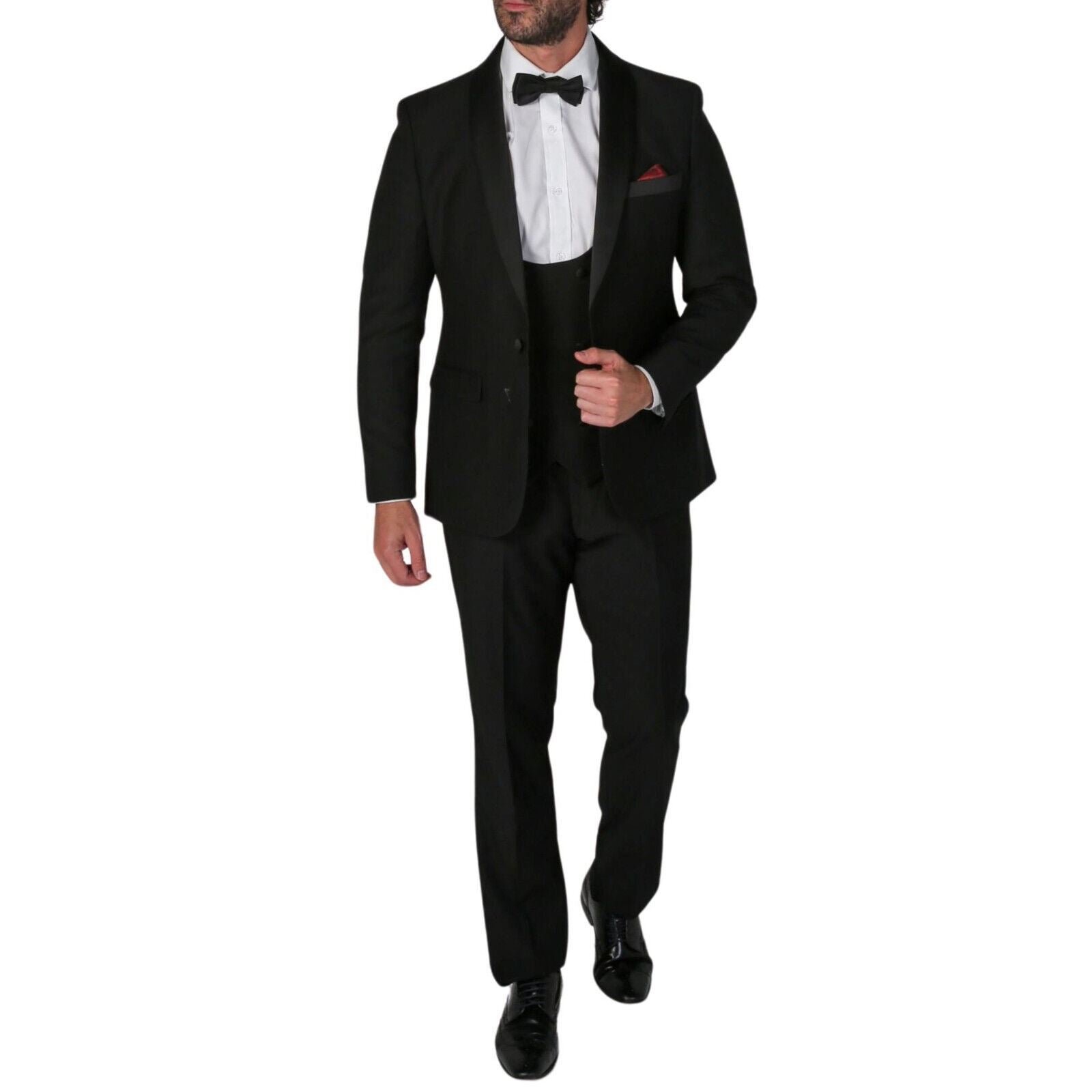 20108 Black Slim Fit 3 Piece Tuxedo Suit