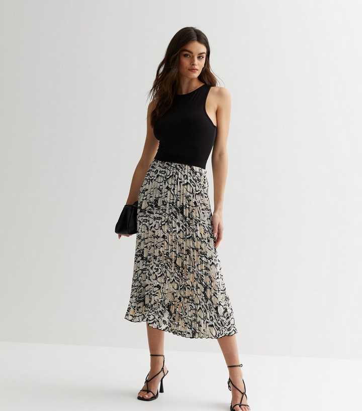 Midi Animal Print Regular Skirt ber23k3121 main image 0