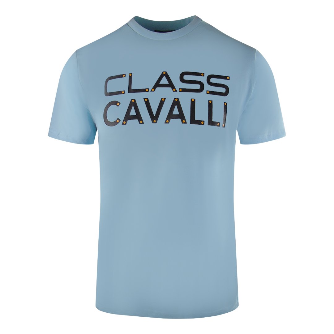 Cavalli Class Blue Cotton Men's Polo Shirt main image 0