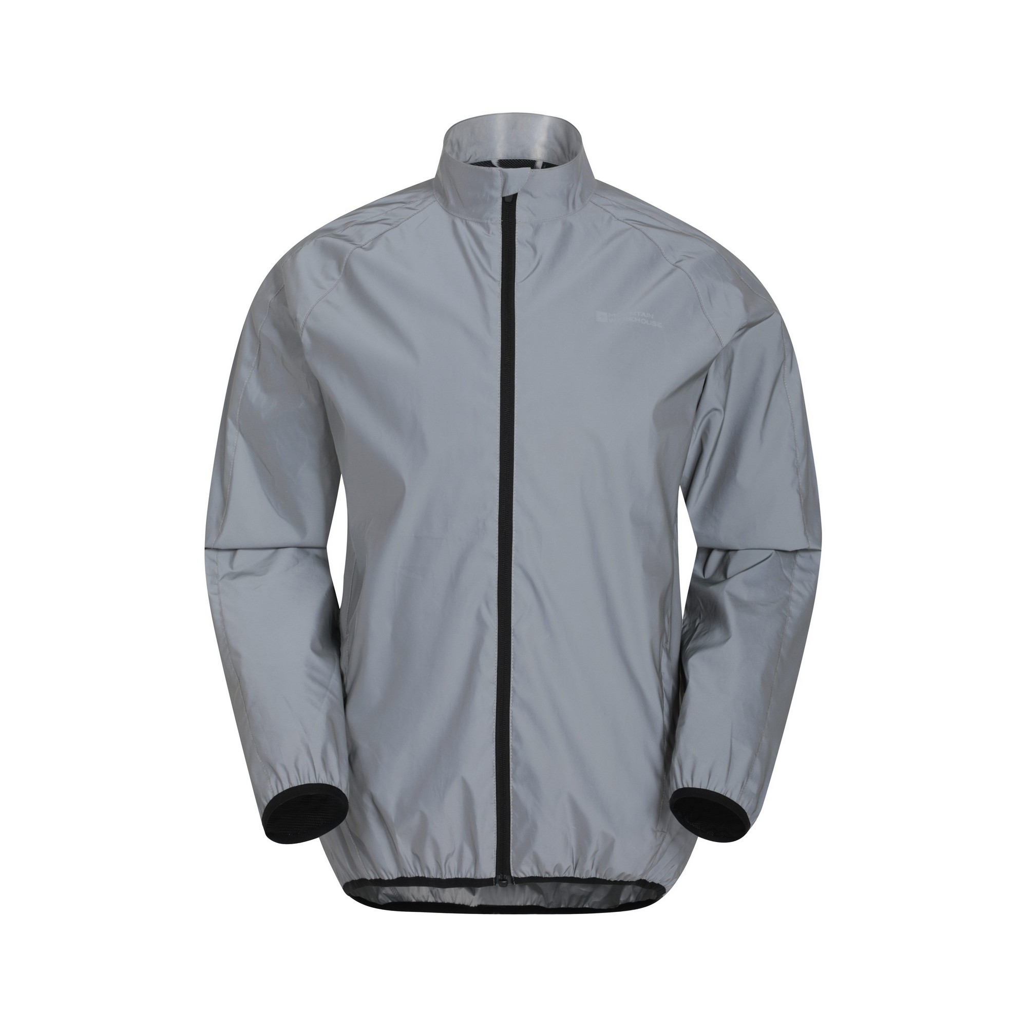 Silver reflective jacket mens top