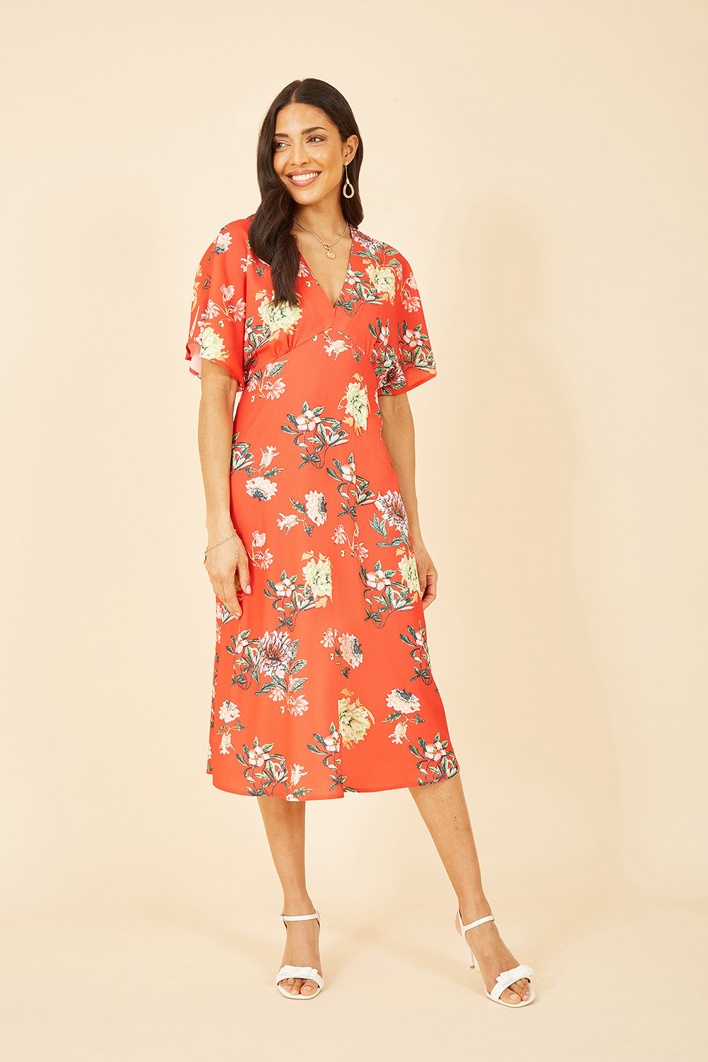 Kimono Midi Dress - Mustard