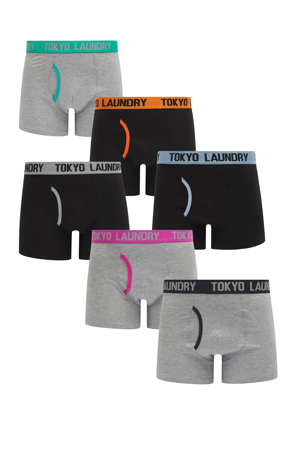 Multicolour 6 Pack Cotton Boxers