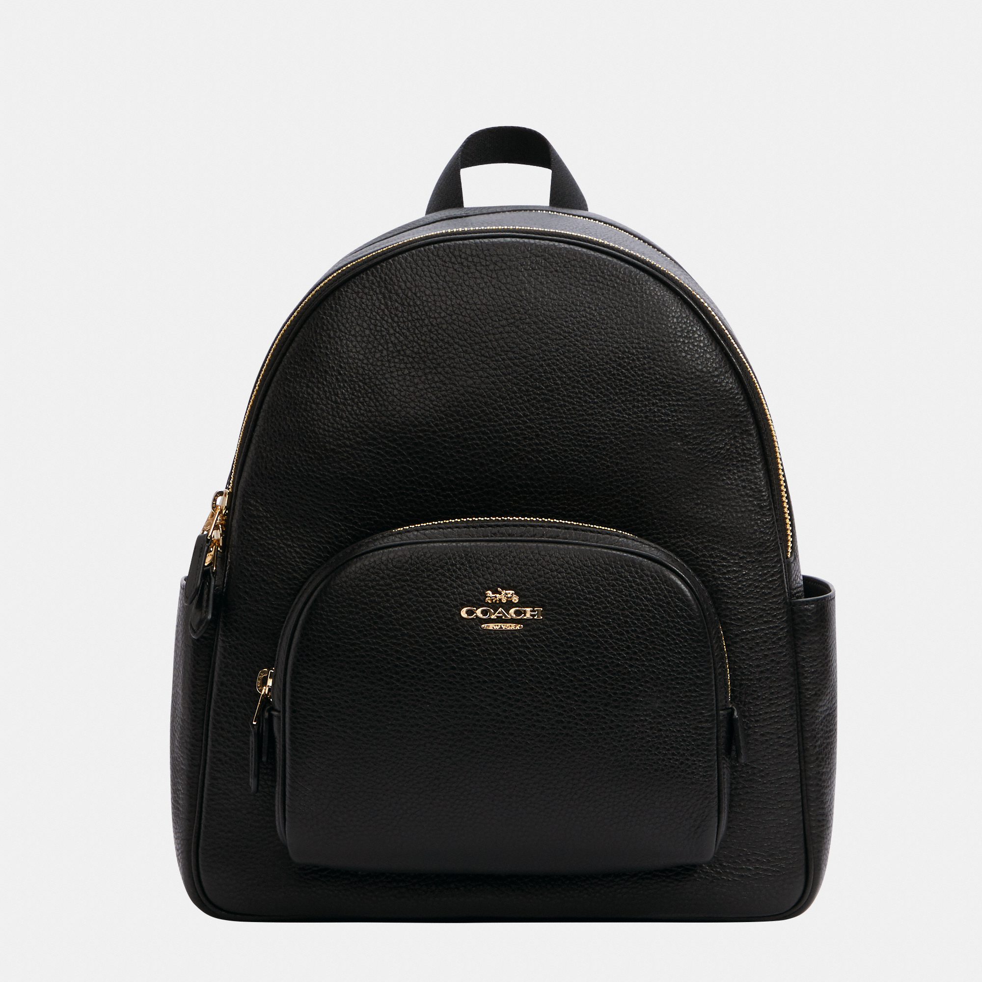 Pebbled Leather Court Backpack Bag