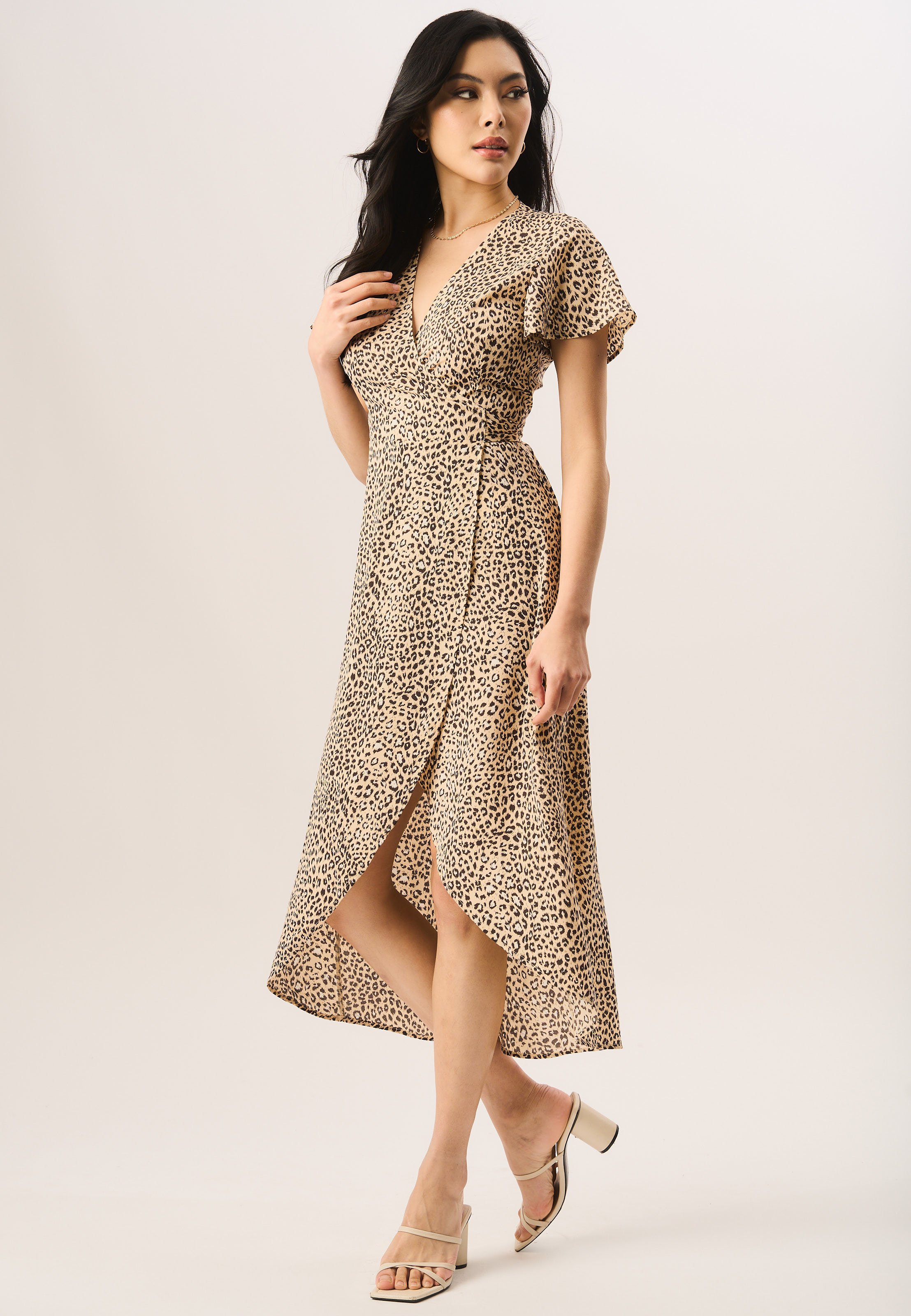 Animal Printed Wrap Midi Dress animal-printed-wrap-midi-dress