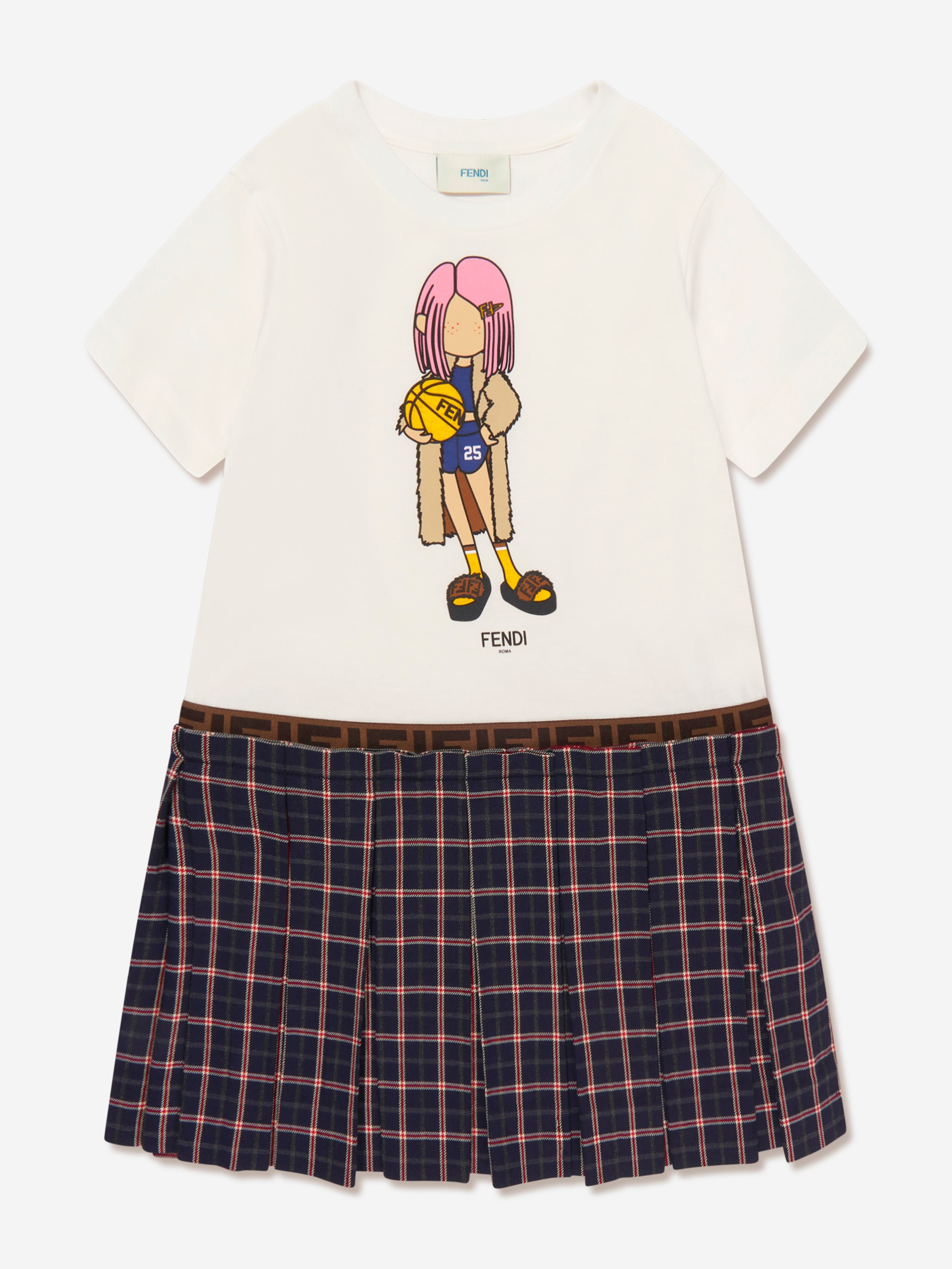 Fendi Kids Girls Skirt In Orange