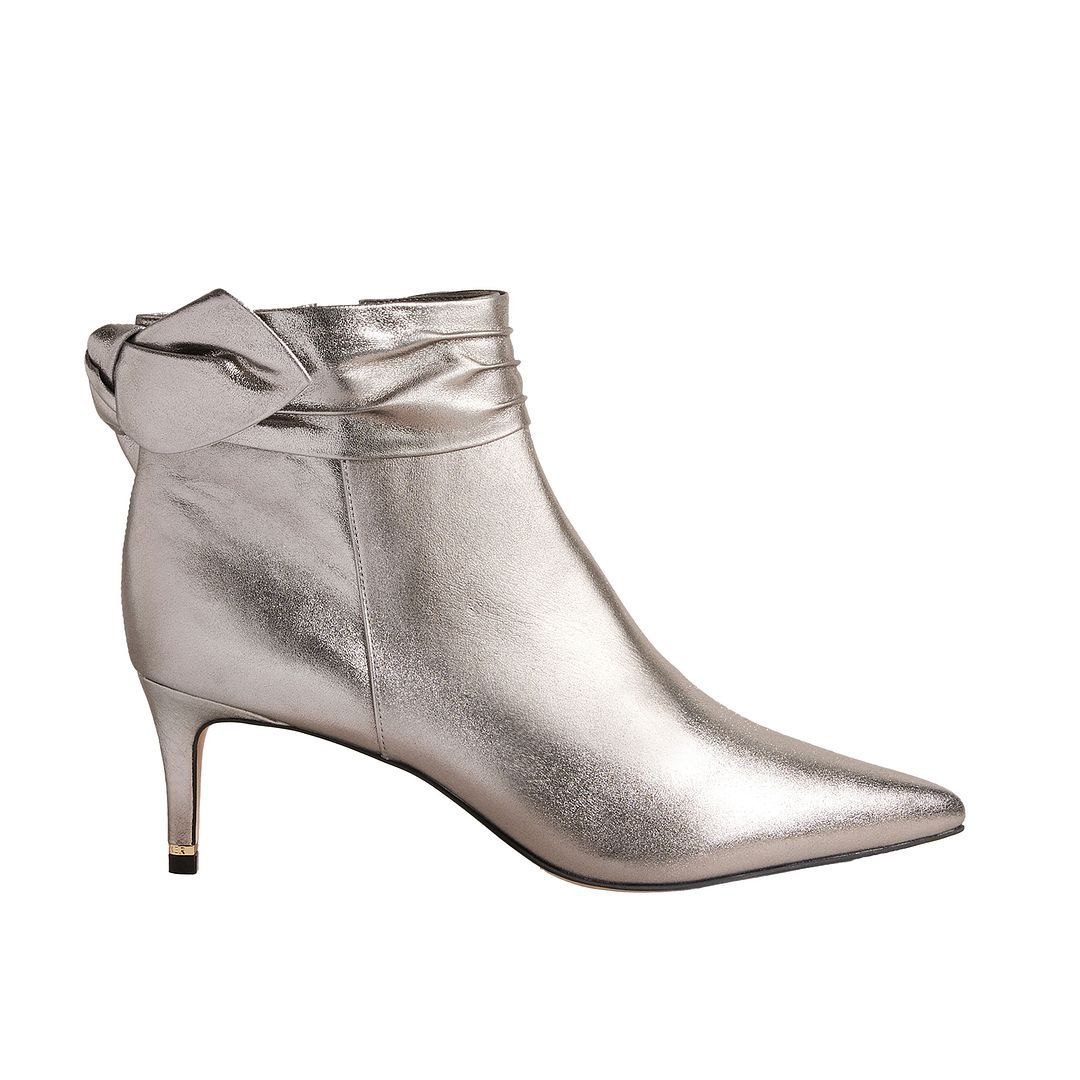 Ted Baker Yona Dames Zilveren Enkellaarsjes