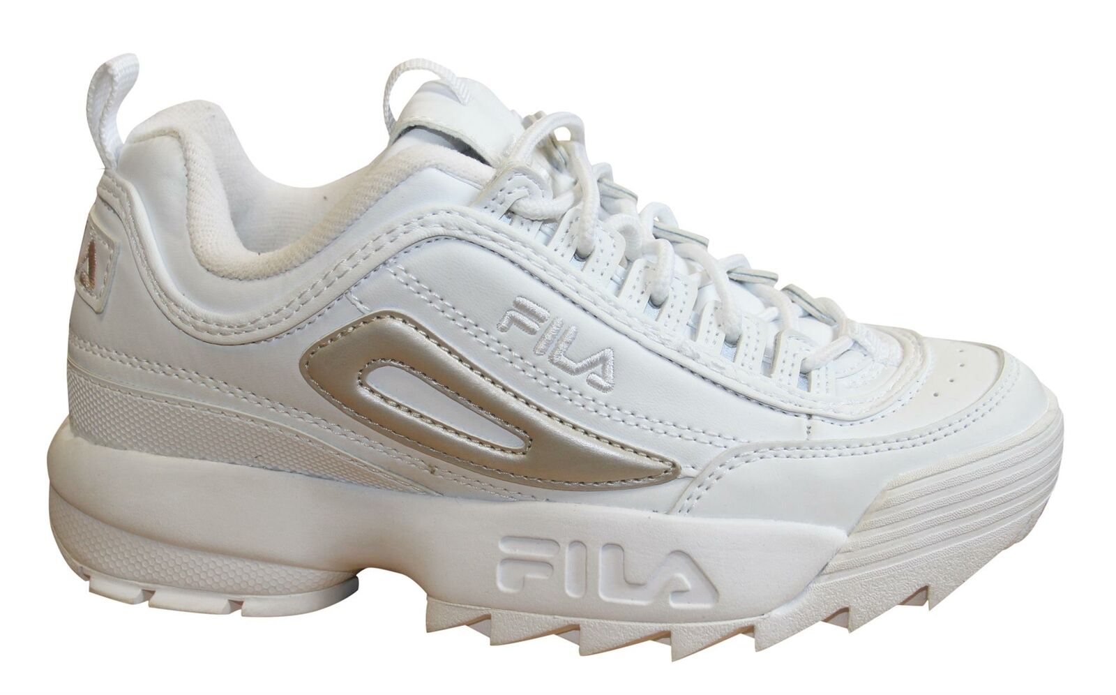 Fila disruptor 2 white and silver discount