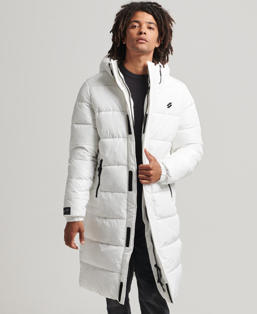 Superdry Logo Hooded Longline Coat