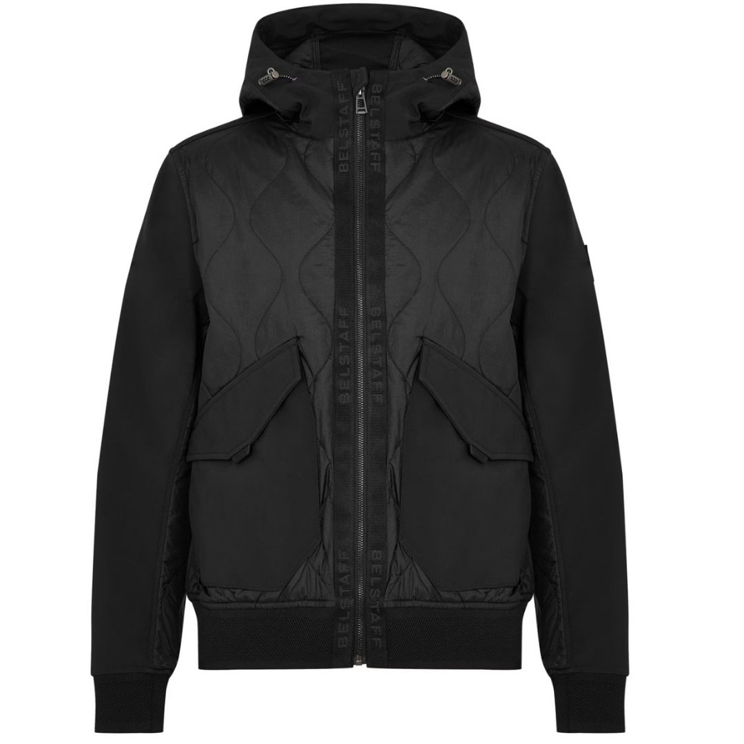 Belstaff Limiter Schwarz Kapuzenjacke