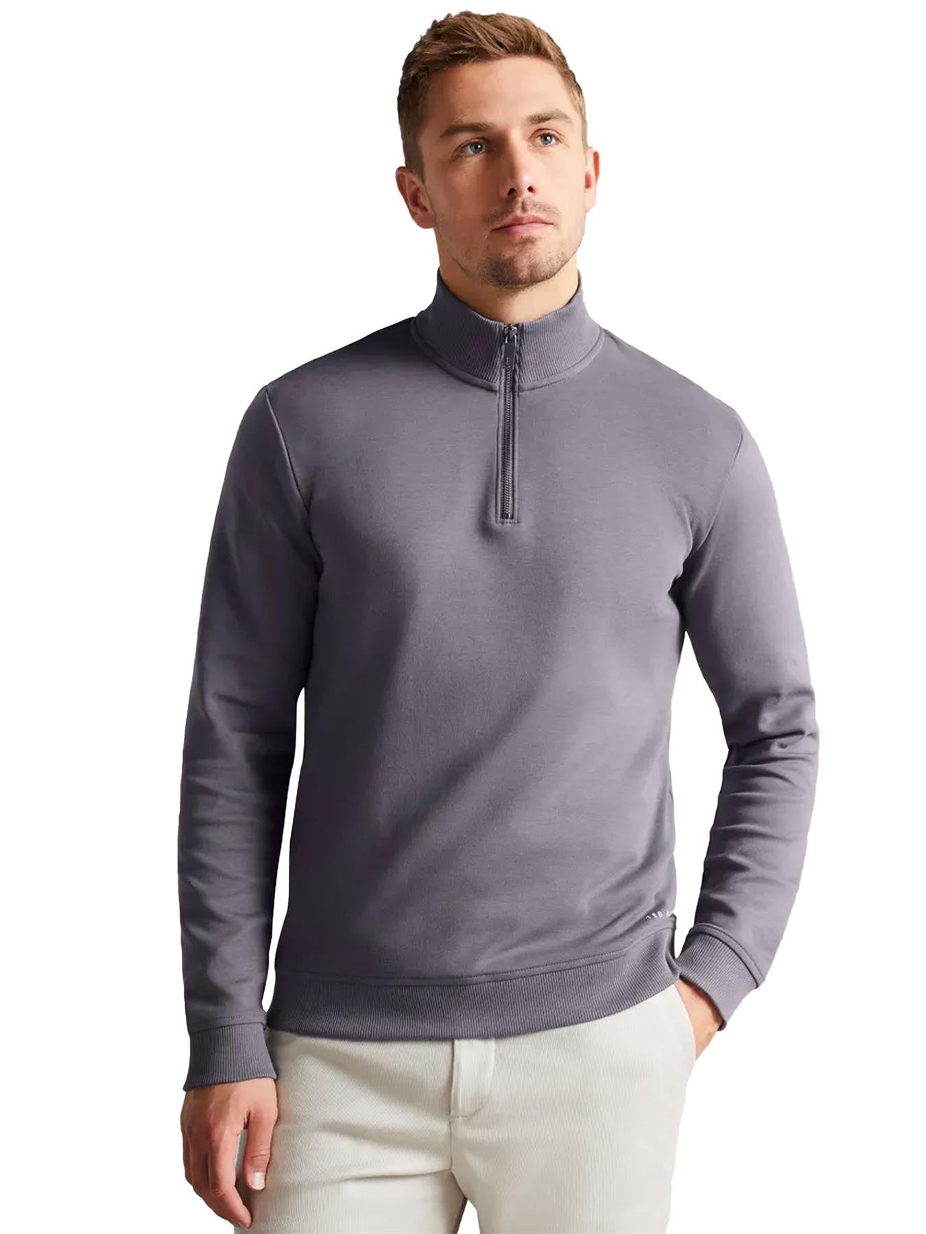 Topshop half zip funnel neck sweatshirt clearance