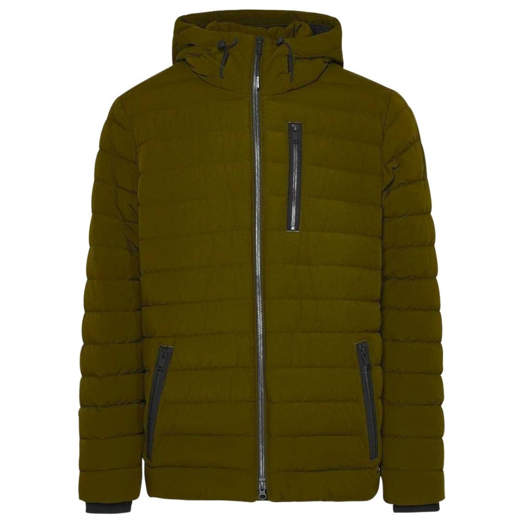 Moose Knuckles Stage Lake Black Trim Green Parka Down Jacket main image 1