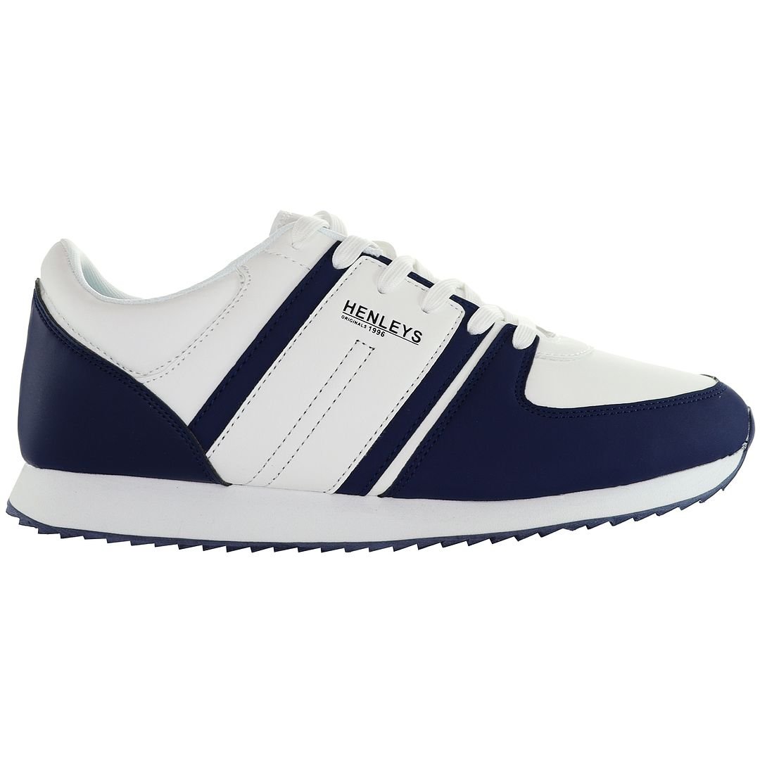 Henleys Renner White/Blue Herren Running Trainer