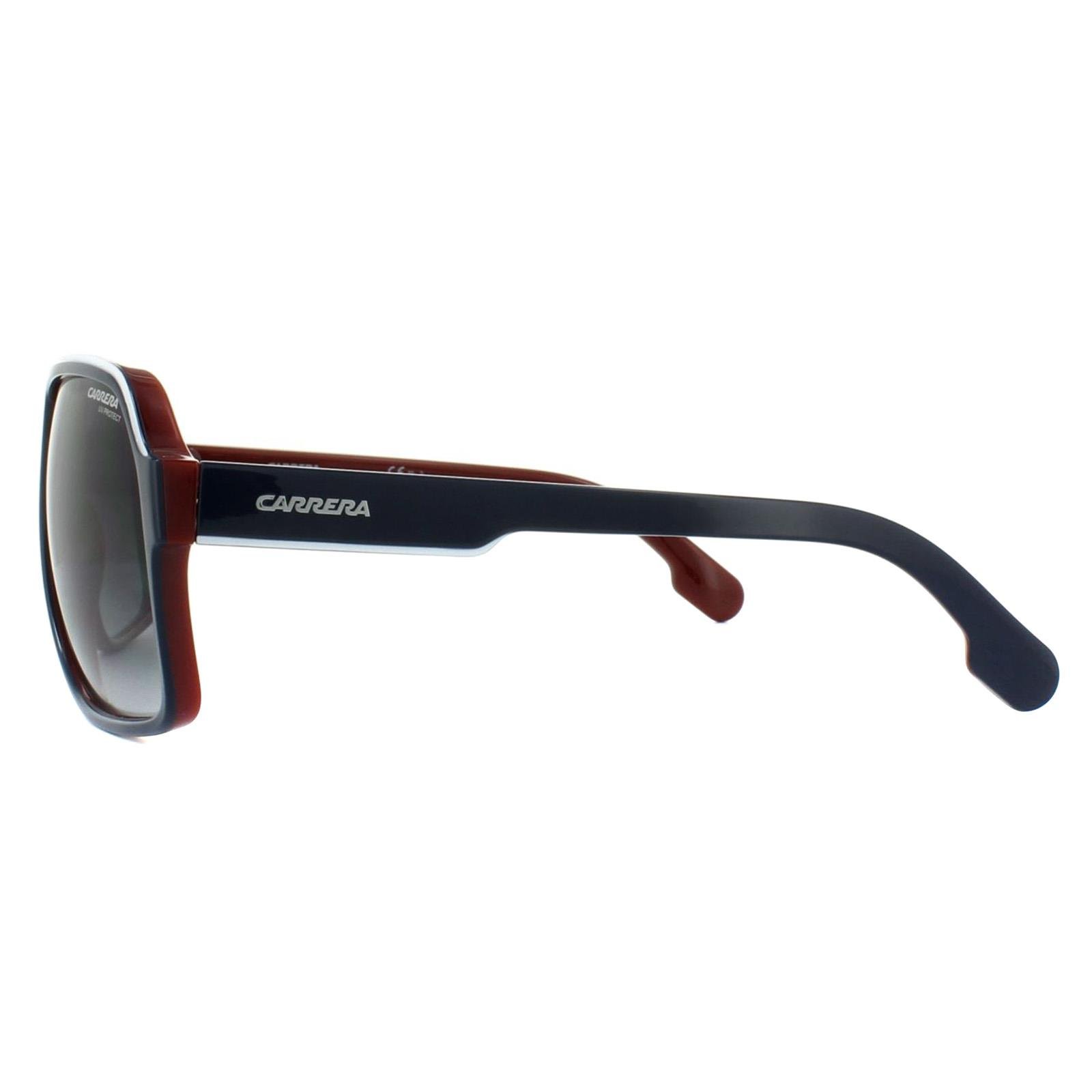 Carrera Aviator Unisex Blue Red White Dark Grey Gradient Sunglasses