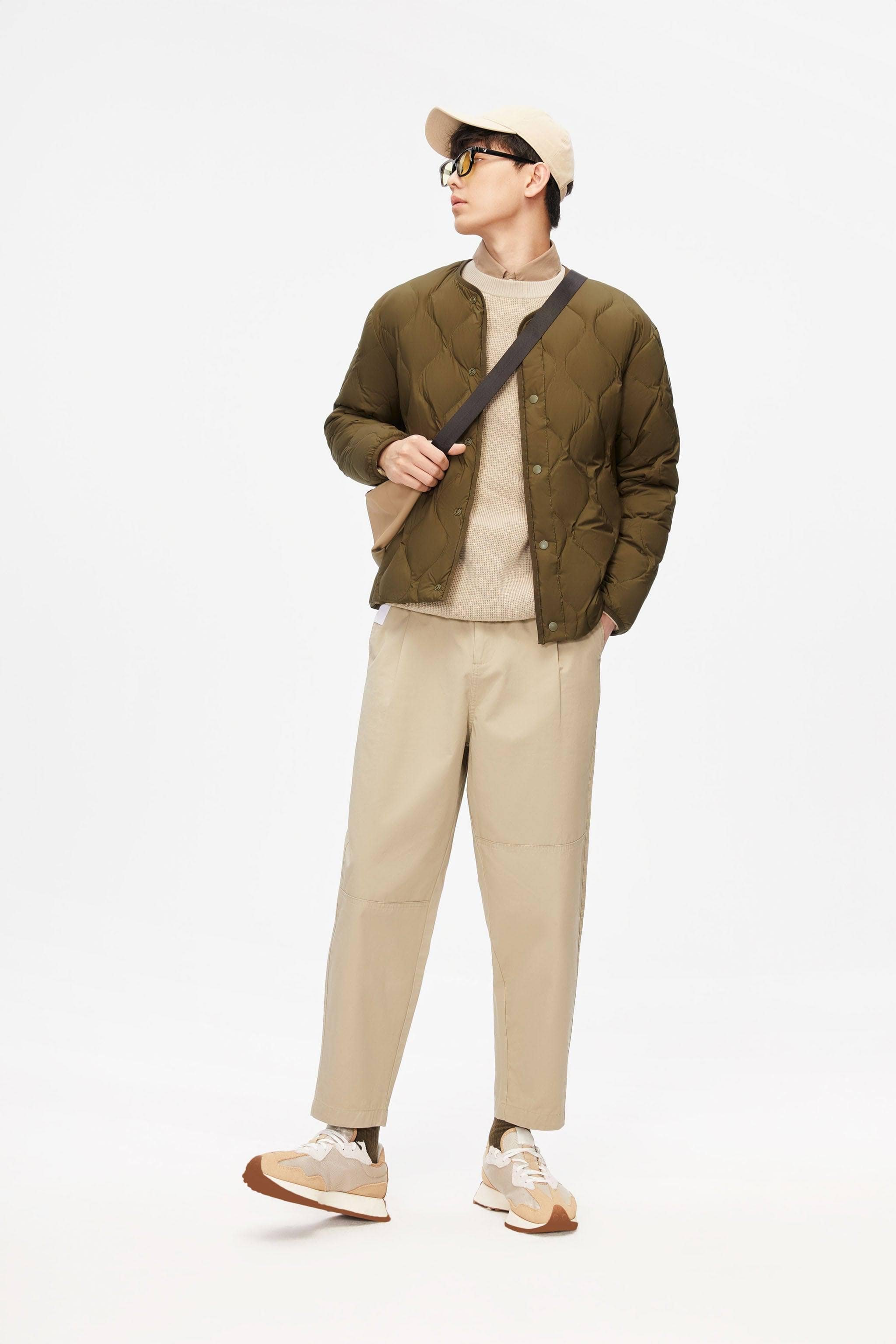 Quilted lightweight down jacket