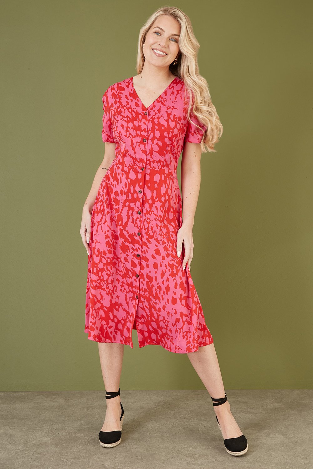 Pink Animal Print Shirt Dress pink-animal-print-shirt-dress