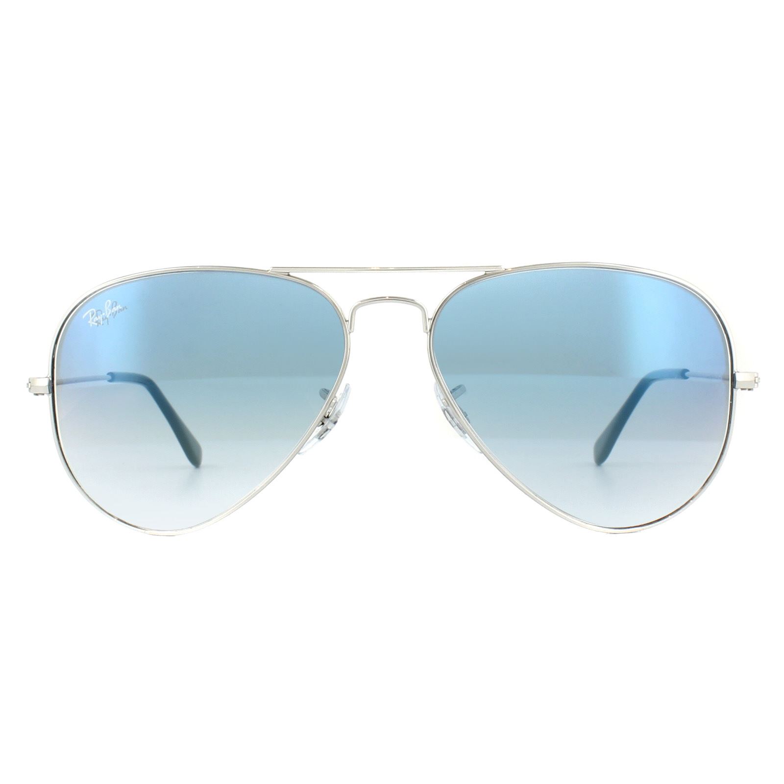 Ray ban aviator blue gradient hot sale silver frame