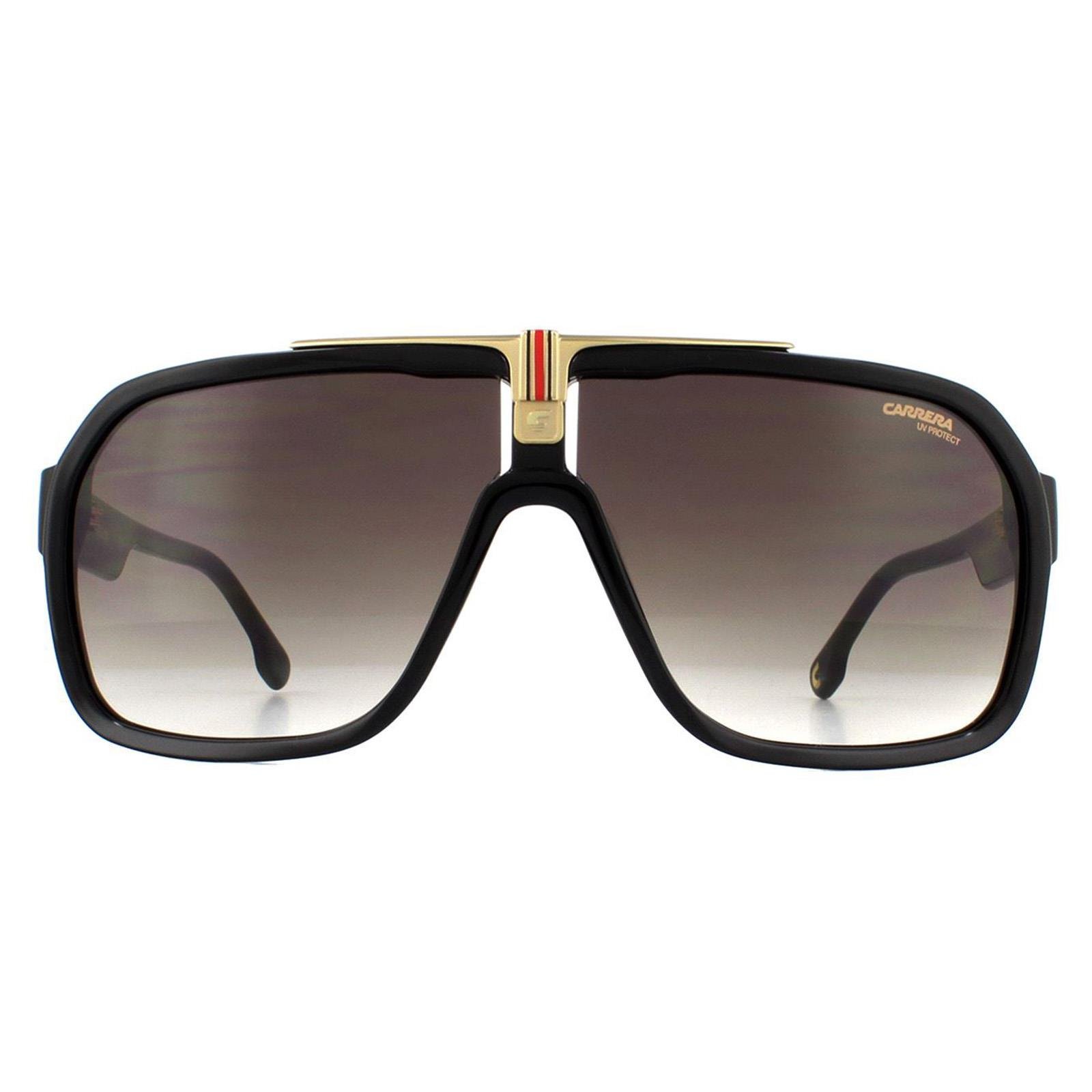 Carrera Shield Mens Black Brown Gradient Sunglasses