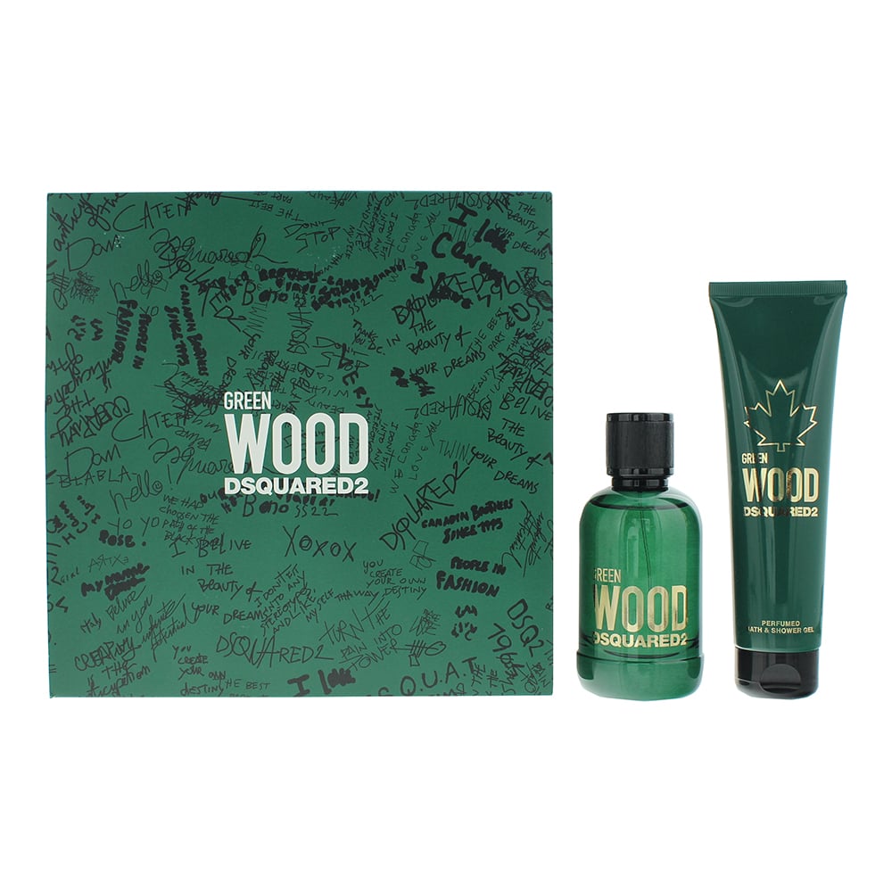 【未使用品】DSQUARED2 グリーンウッド ギフトセット Dsquared2 Green Wood Eau de Toilette 100ml + Shower Gel 150ml Gift Set