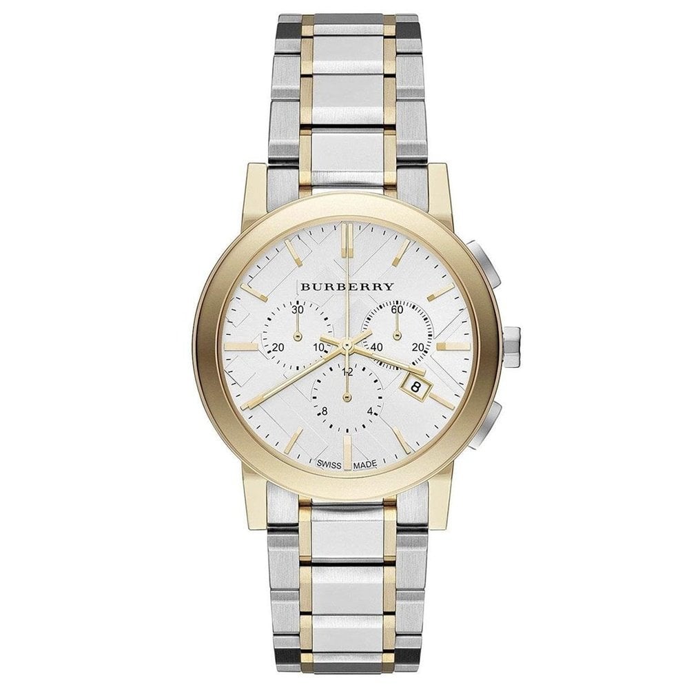 Burberry The City zweifarbiger Chronograph Unisex-Uhr BU9751