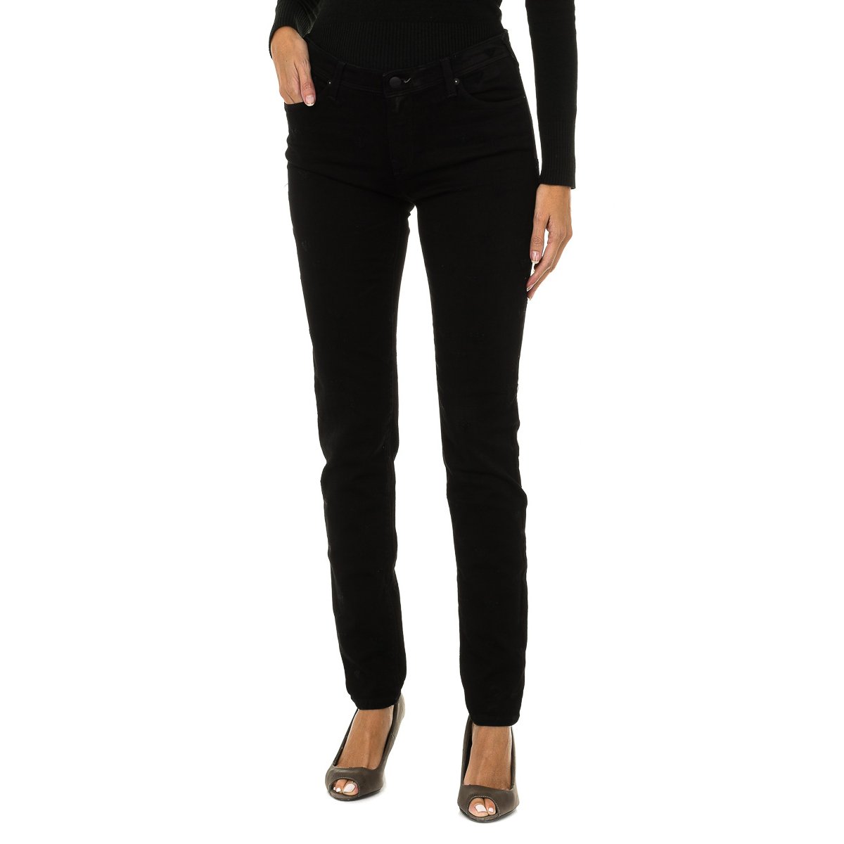 Lange Stretch-Denim-Hose für Damen 6Y5J28-5D2RZ