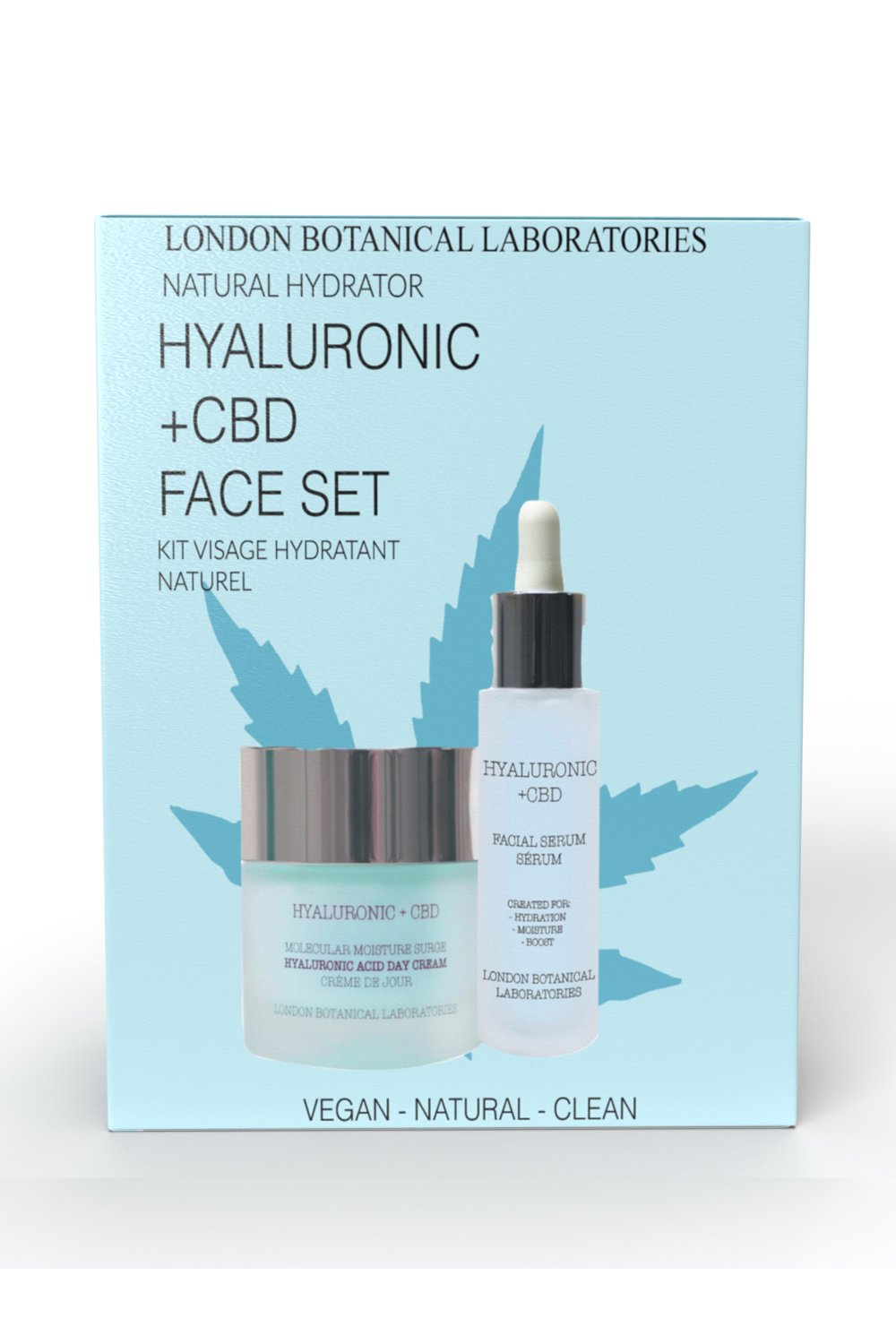London Botanical Laboratories LBL-Coffret visage CBD + Hyaluronique (Sérum + Hydratant)