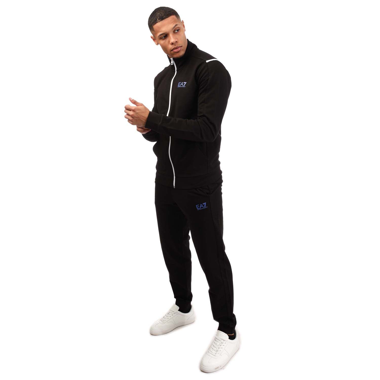 Mens black discount armani tracksuit