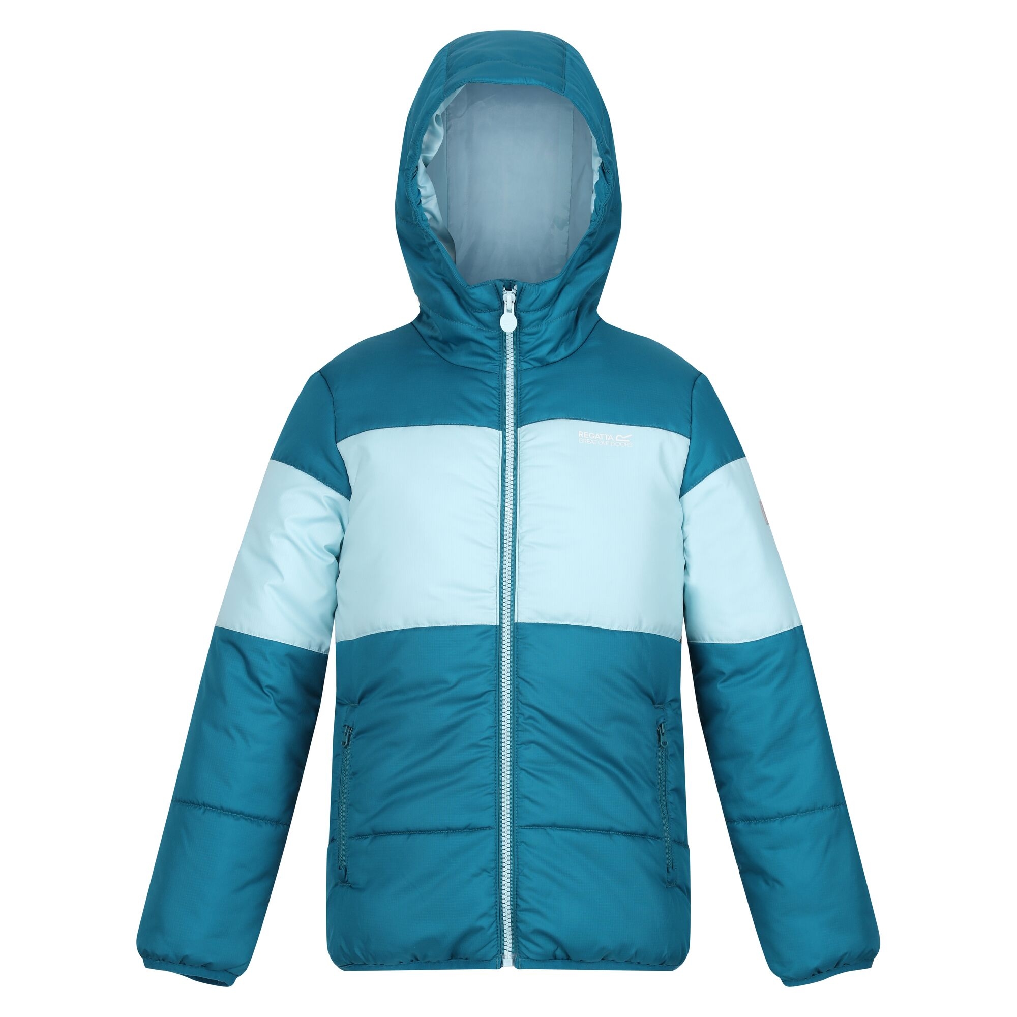Regatta Childrens/Kids Lofthouse VII Terrain Print Padded Jacket (Gulfstream/Sea Haze)