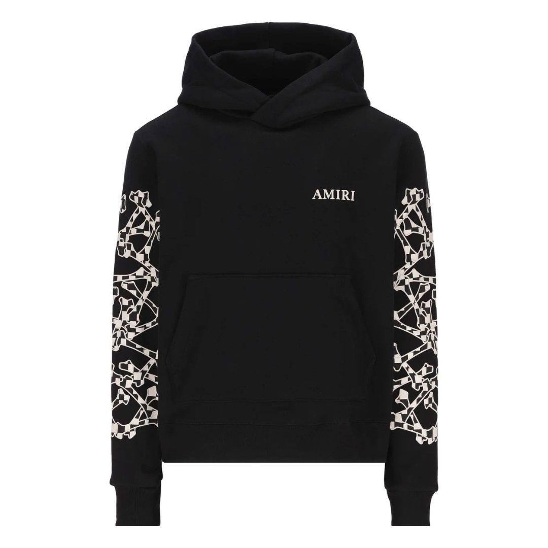 アミリ ボーンズパーカー グレー/ブラック AMIRI Bones Hoodie | Black | FARFETCH