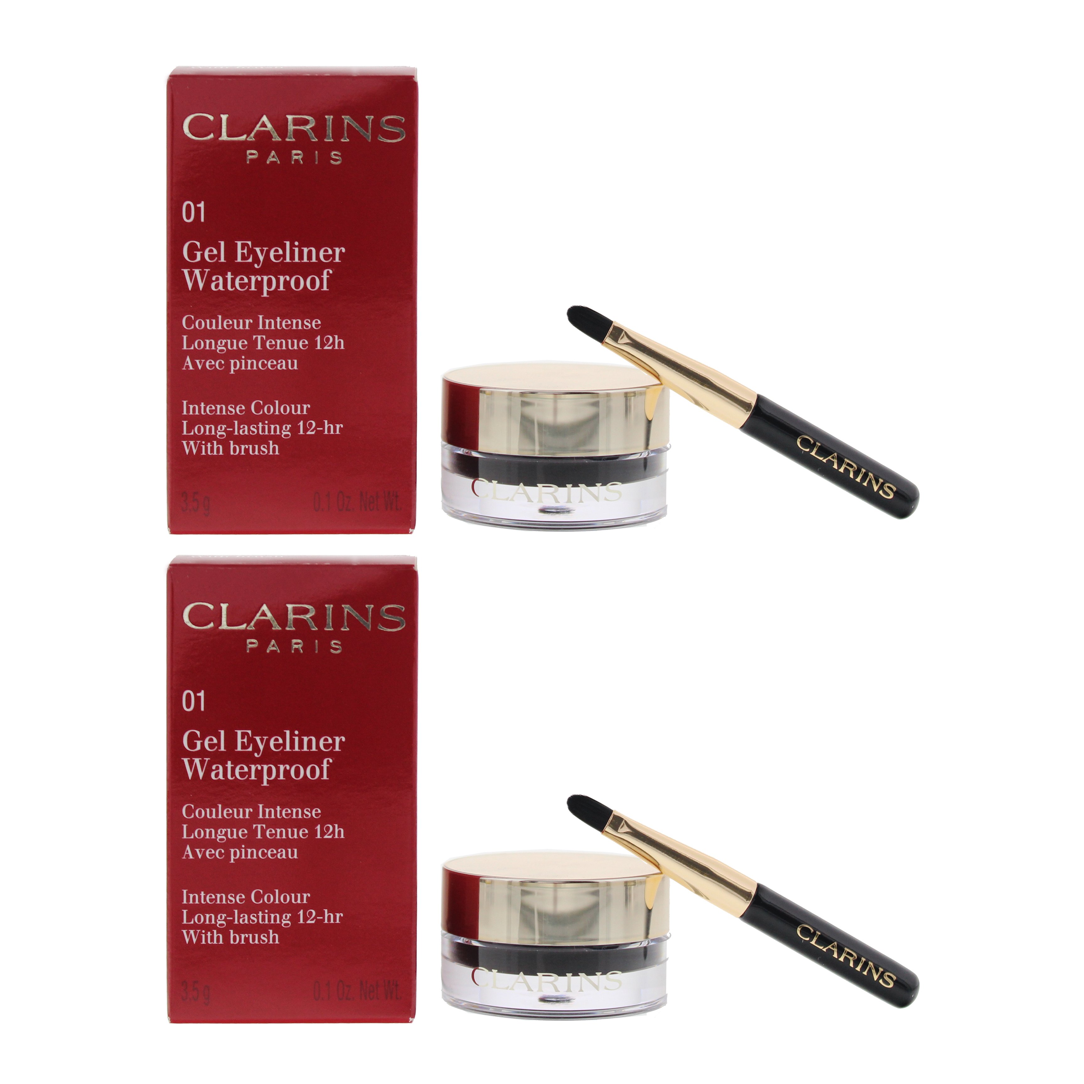 Clarins Gel Eyeliner Waterproof Intense Colour Brush 01 Intense Black