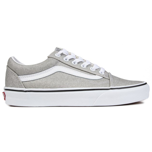 Silver vans old skool sales