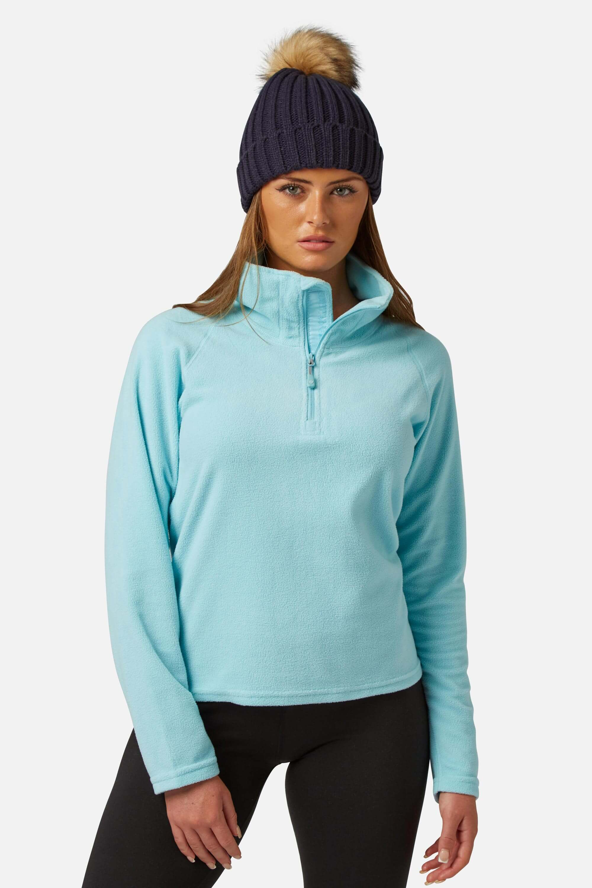 Blue Microfleece Warm Zip Micro Fleece Clearwater Blue