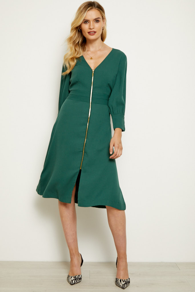 Azora Dress Forest Green