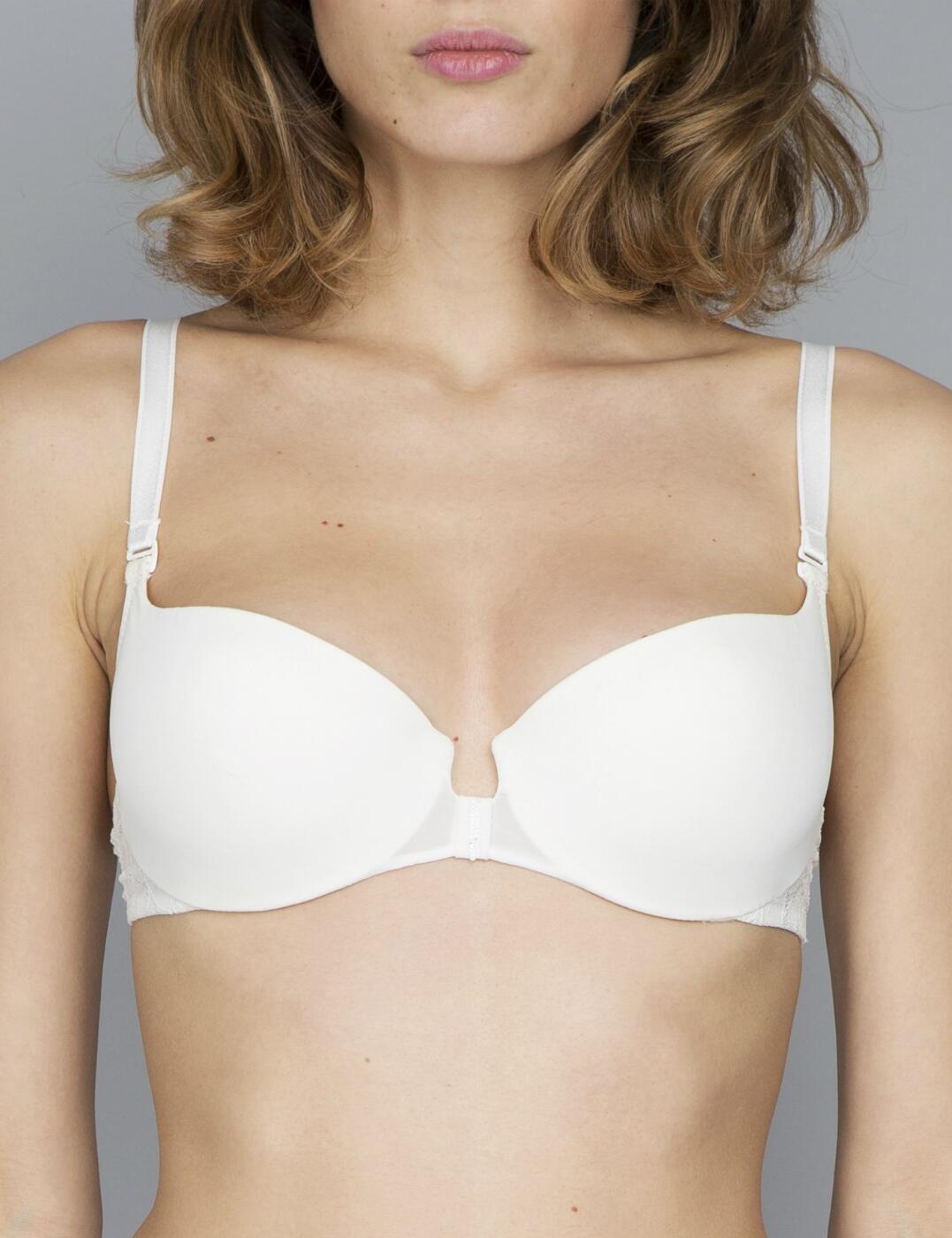 Soutien-gorge armature triangle cerclé MAISON LEJABY Sin 19133 - Milk